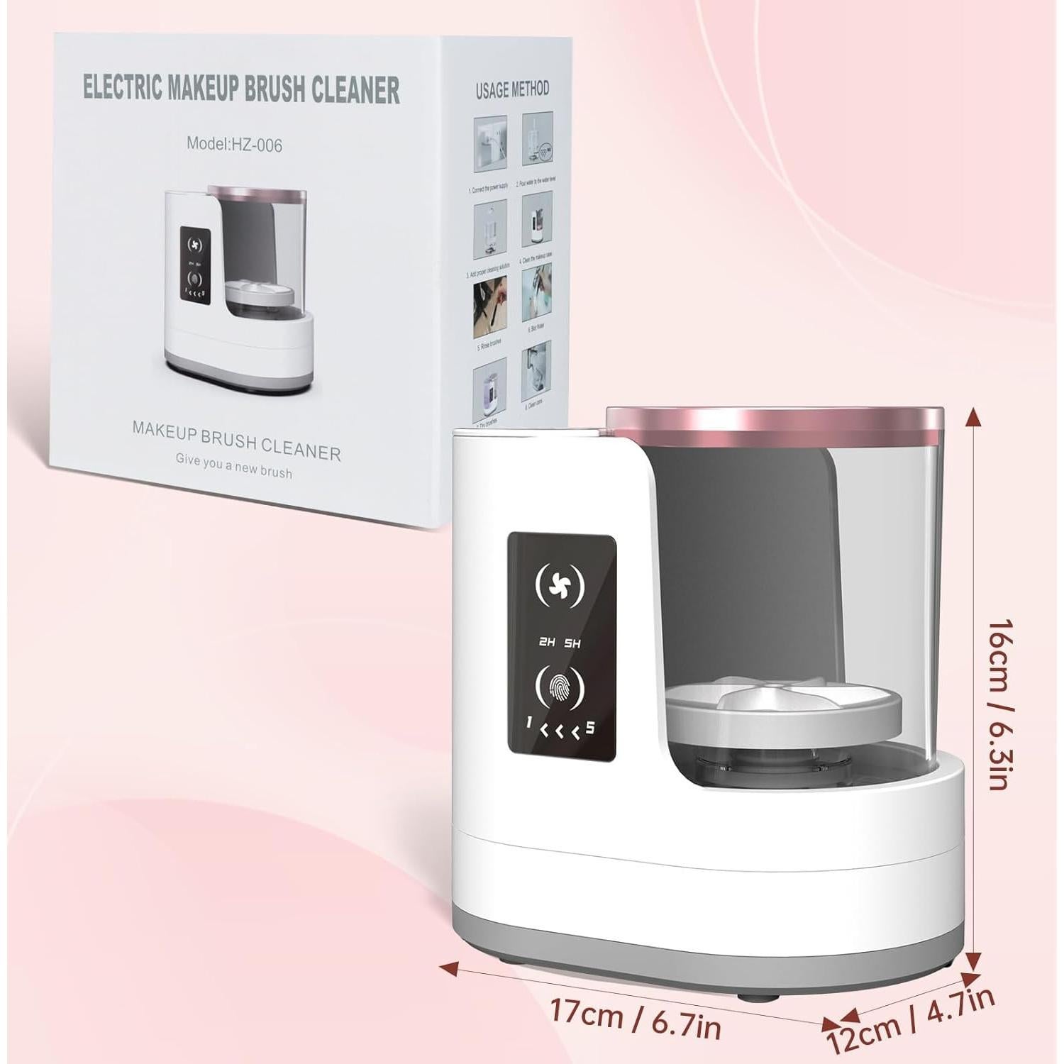 Limpiadora Eléctrica de Brochas de Maquillaje OctHope 3 en 1