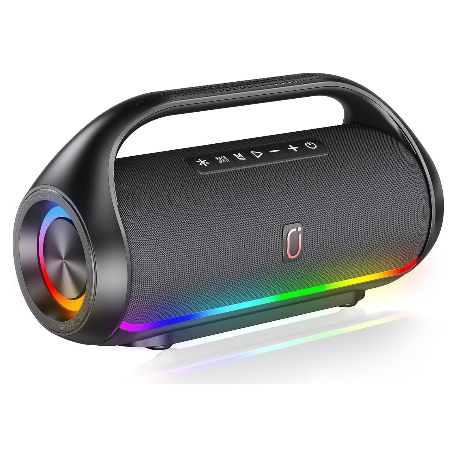 Altavoz Bluetooth HWWR D20 Portátil Impermeable 60W Graves LED