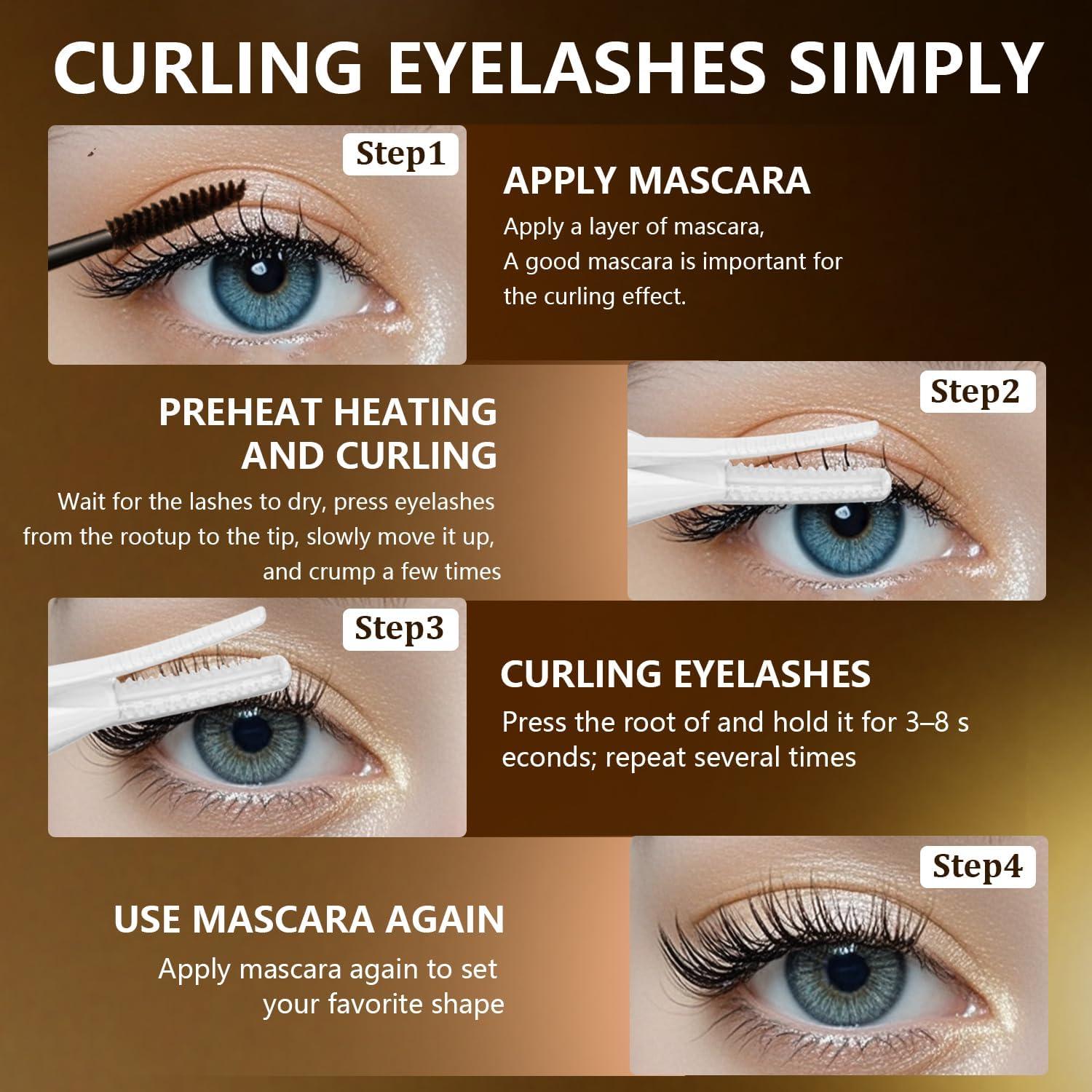 Rizador de Pestañas Calentado Acavado 3 Temperaturas USB Beige