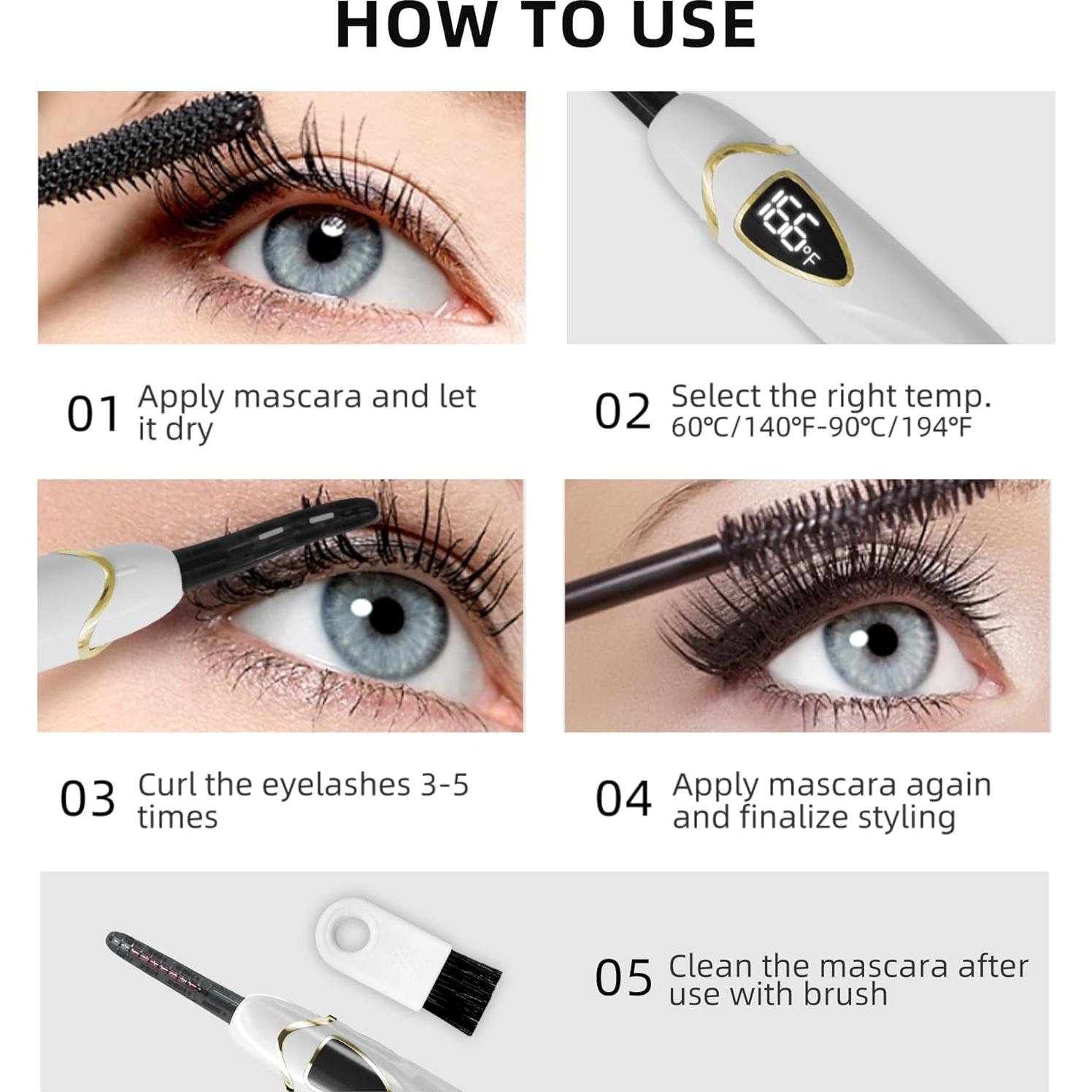 Rizador de Pestañas Eléctrico EYECURL S600 - Calentado, 24H