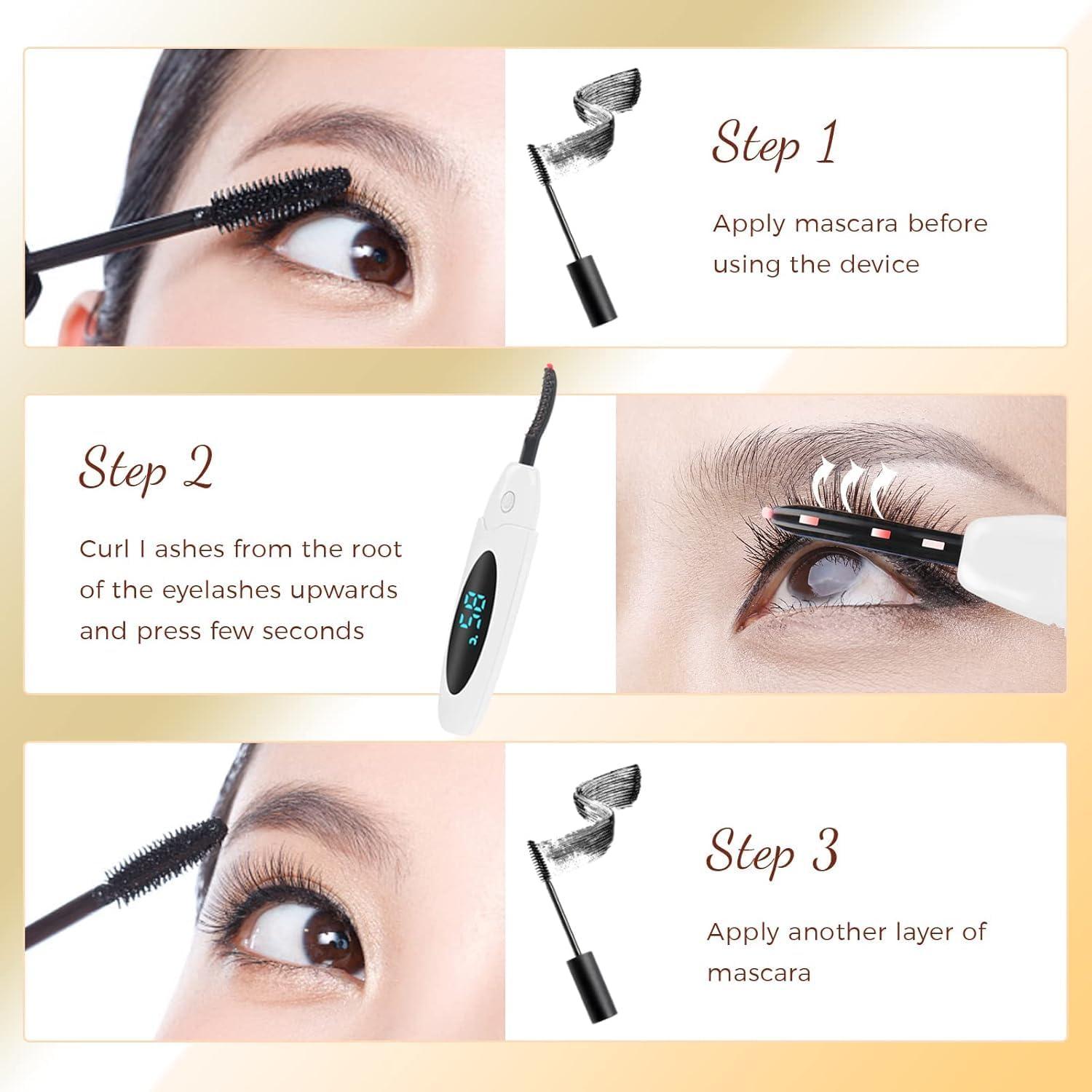 Rizador de Pestañas Eléctrico Acavado con Pantalla LED 3 Temperaturas