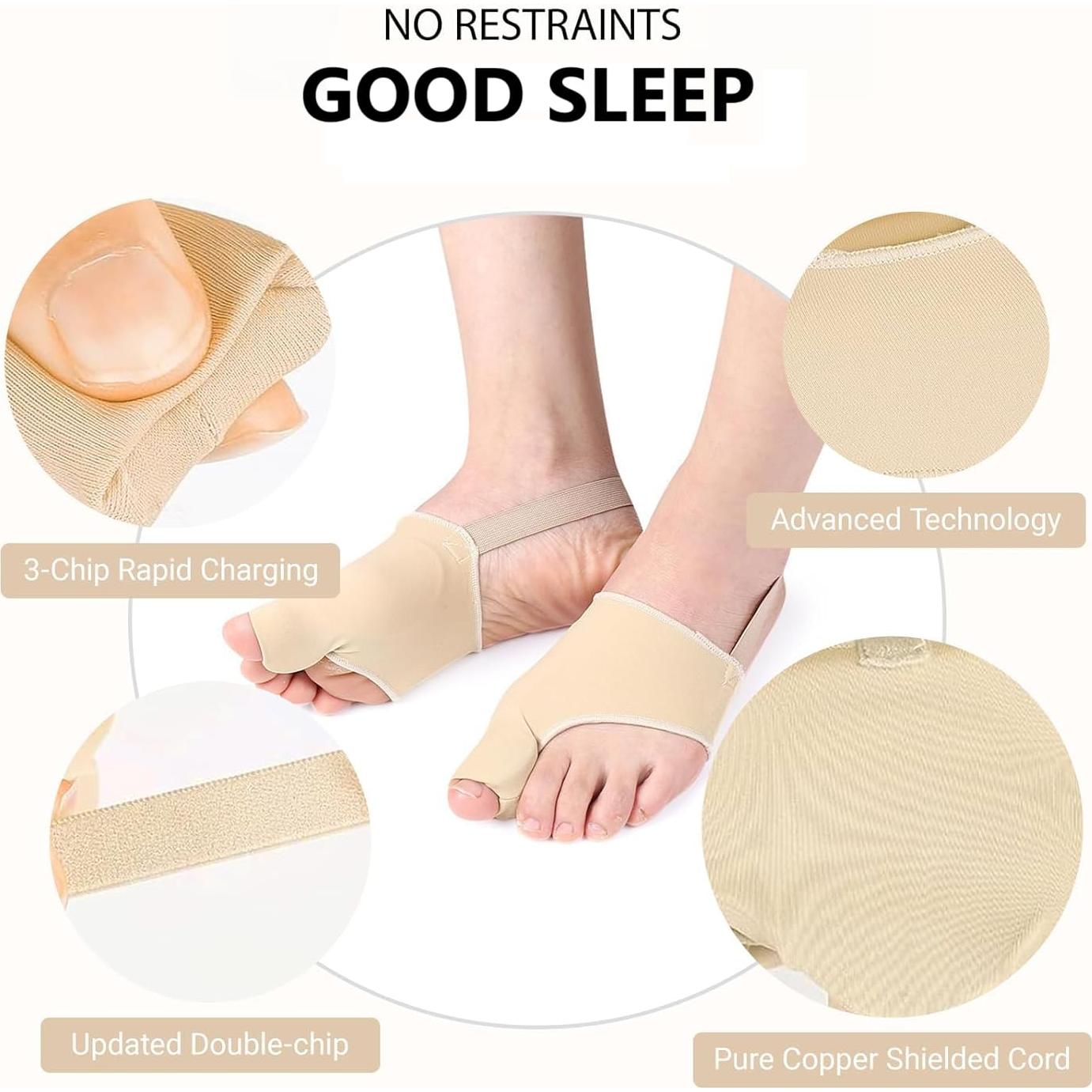 Corrector de Juanetes WELEQUT 2-Pack Beige Alivio Hallux Valgus