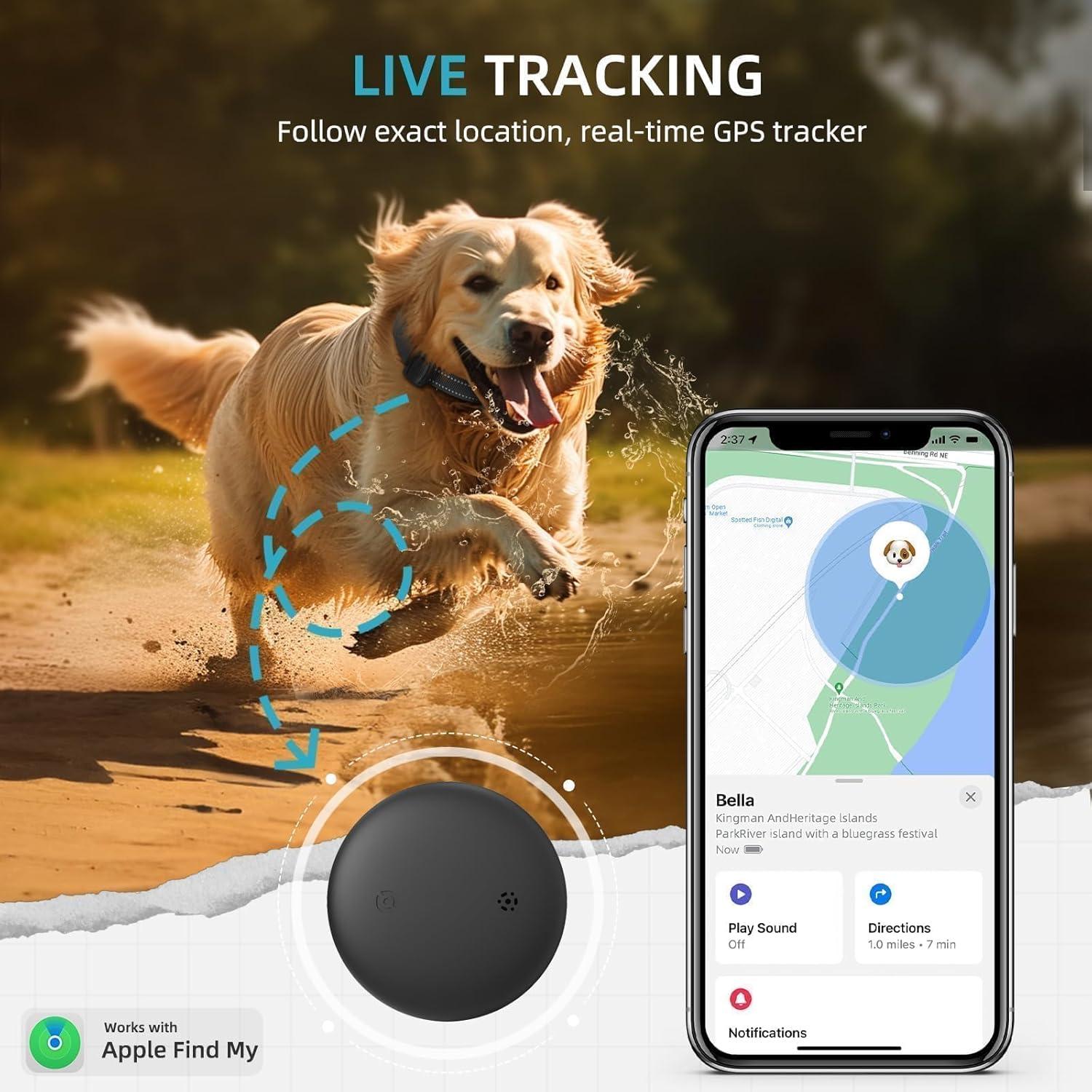 Rastreador GPS Vebiso para Perros y Gatos, Sin Cuota Mensual