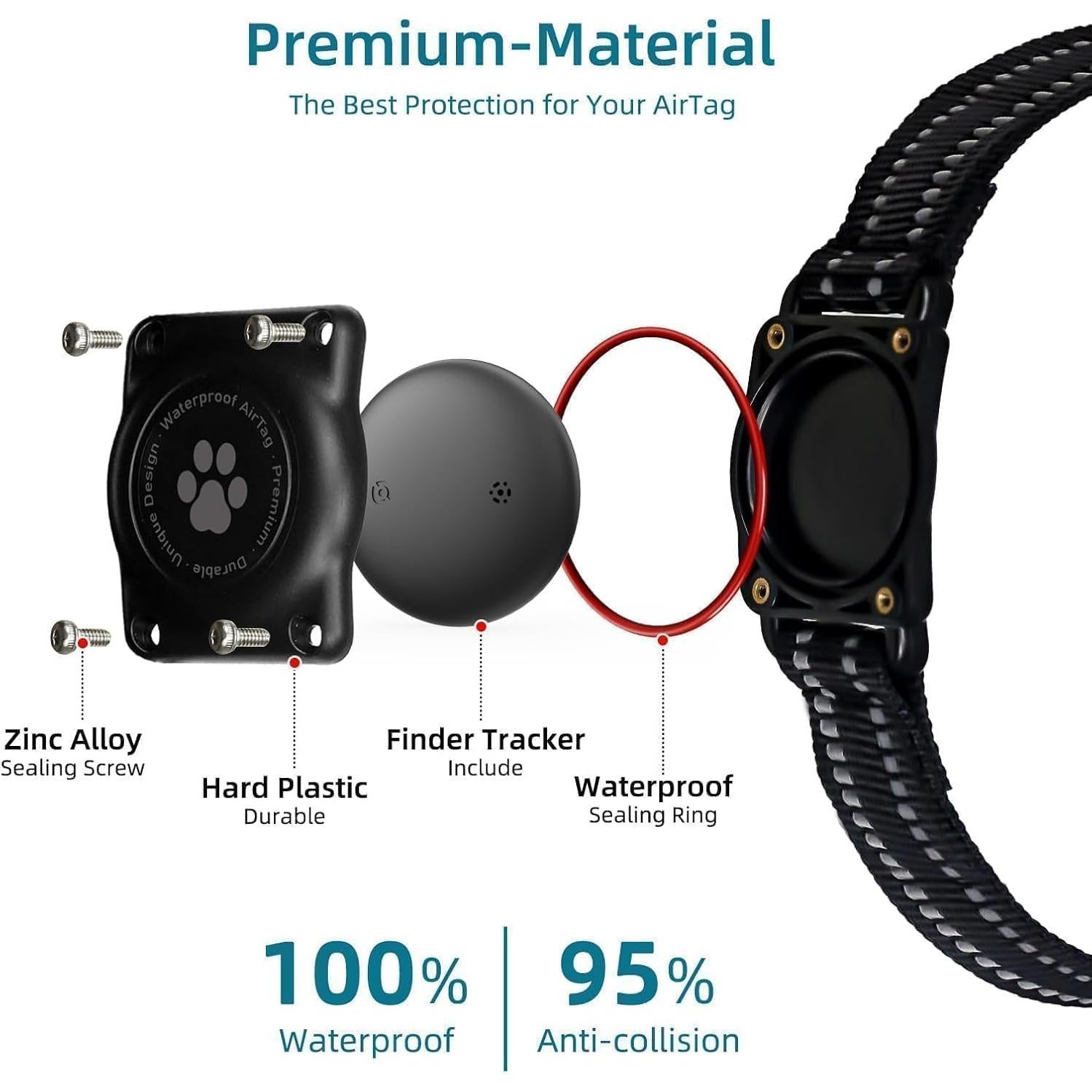 Rastreador GPS Vebiso para Perros y Gatos, Sin Cuota Mensual