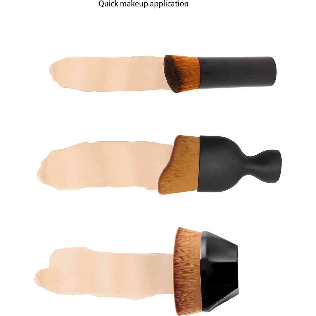 Set de Brochas de Maquillaje XUFAN - 3 Piezas para Base y Corrector