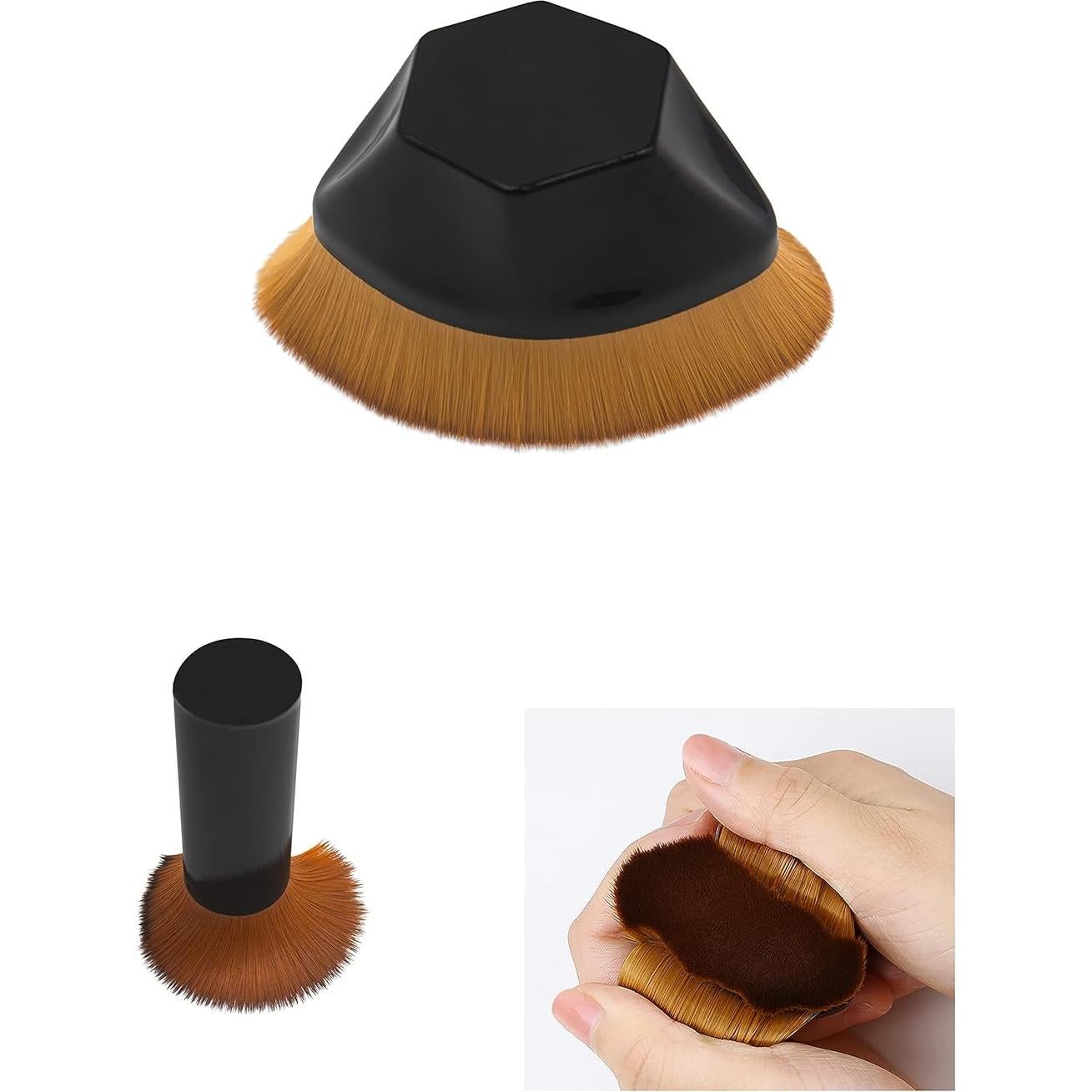 Set de Brochas de Maquillaje XUFAN - 3 Piezas para Base y Corrector