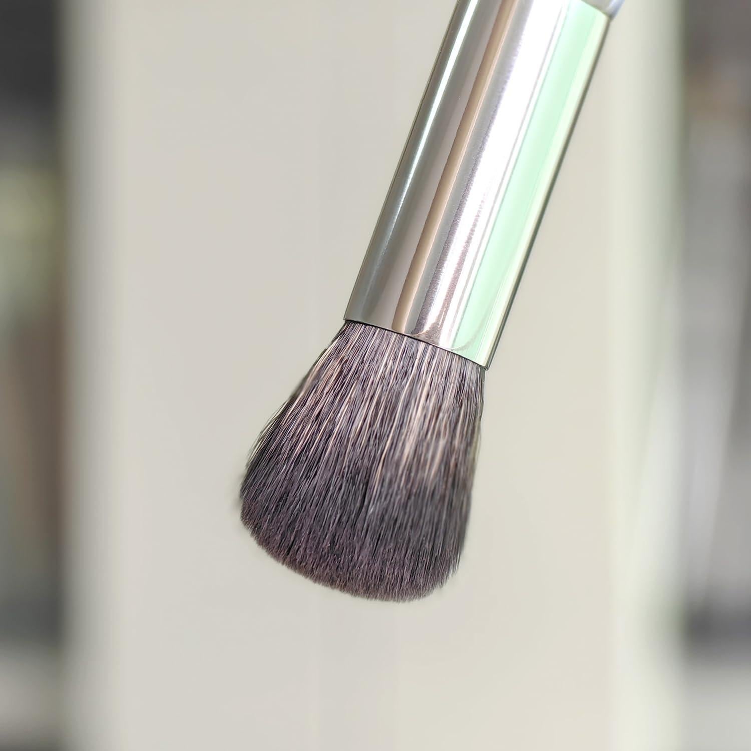 Brocha de Maquillaje Vela.Yue Doble Punta para Crema y Polvo