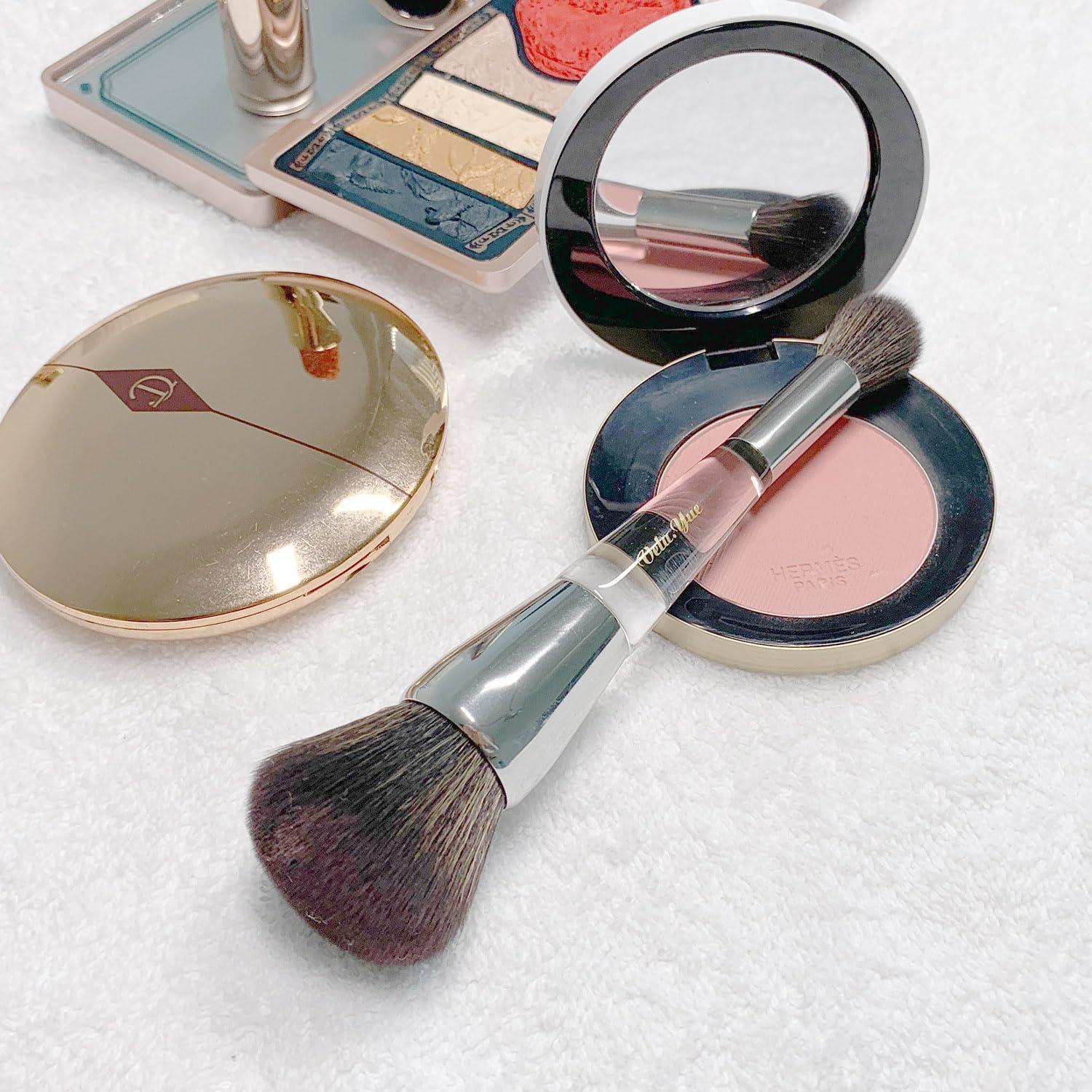 Brocha de Maquillaje Vela.Yue Doble Punta para Crema y Polvo