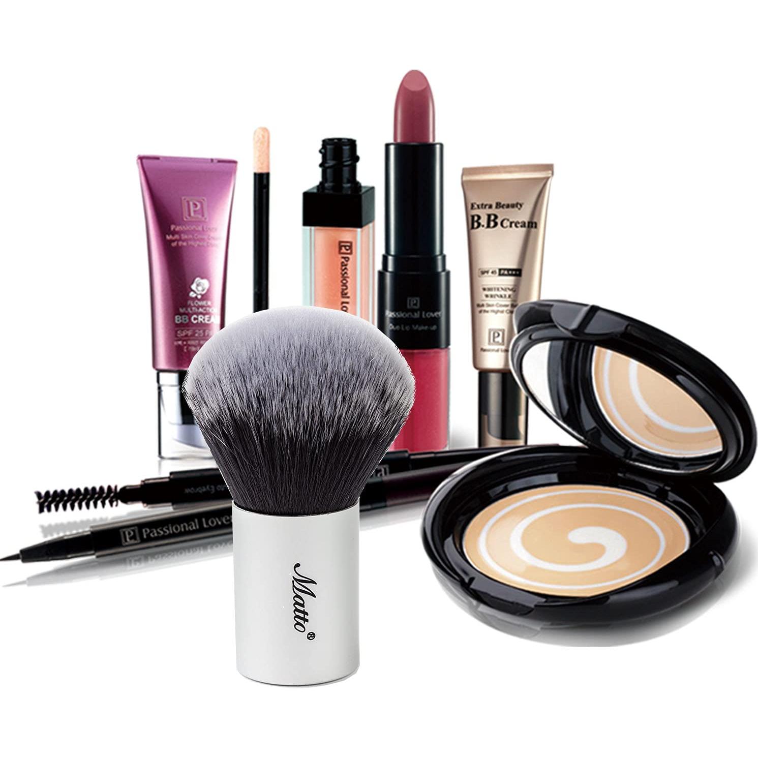 Brocha Kabuki Matto para Polvo, Rubor e Iluminador - MZ