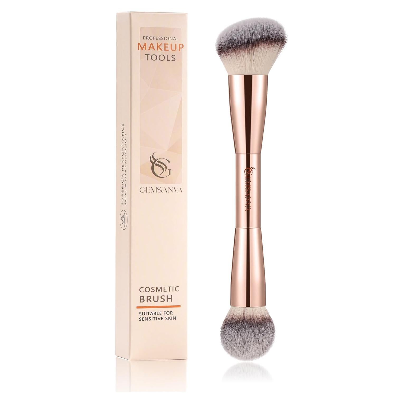 Brocha de Maquillaje GEMSANVA Doble Uso para Base y Corrector