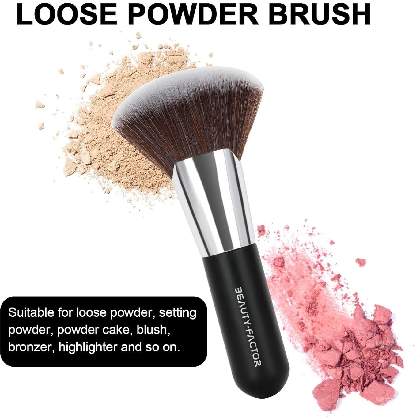 Brocha Bronceadora Kabuki BeautyFactor 12CM Cerdas Suaves