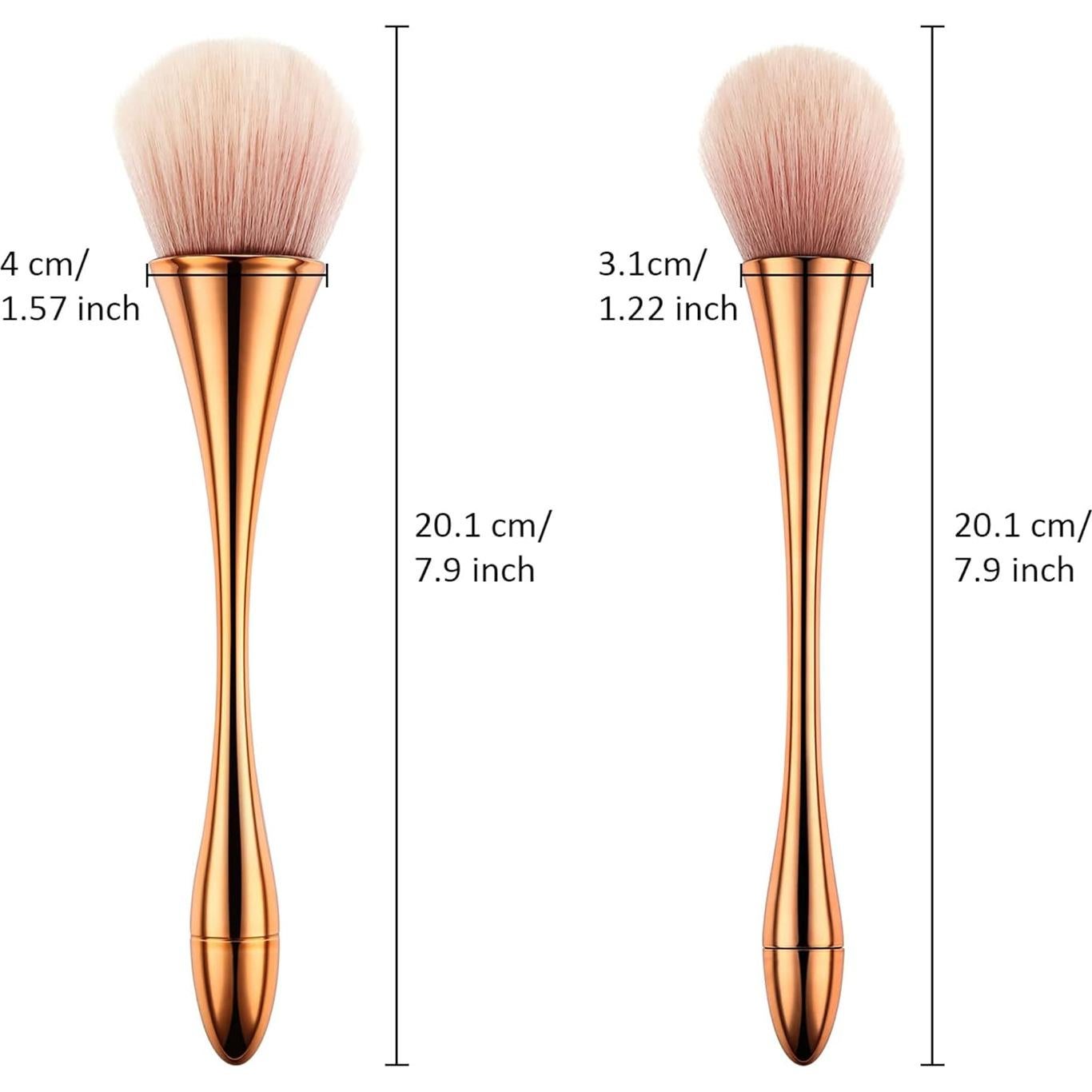 Pinceles de Maquillaje Boao 2 Pcs Oro Rosa - Polvo y Base