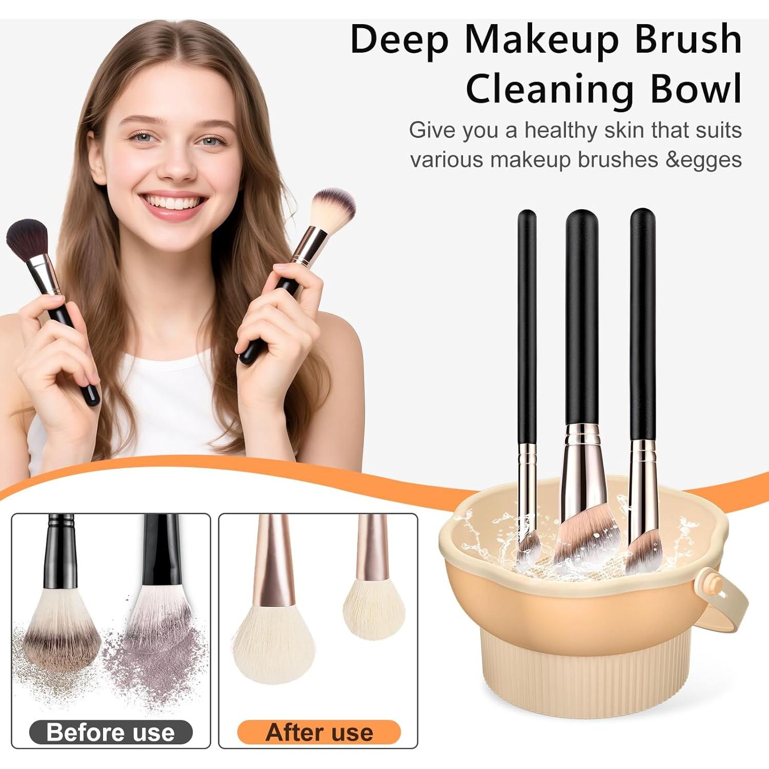 Alfombrilla Limpiadora de Brochas Senbowe 3 en 1 Rosa