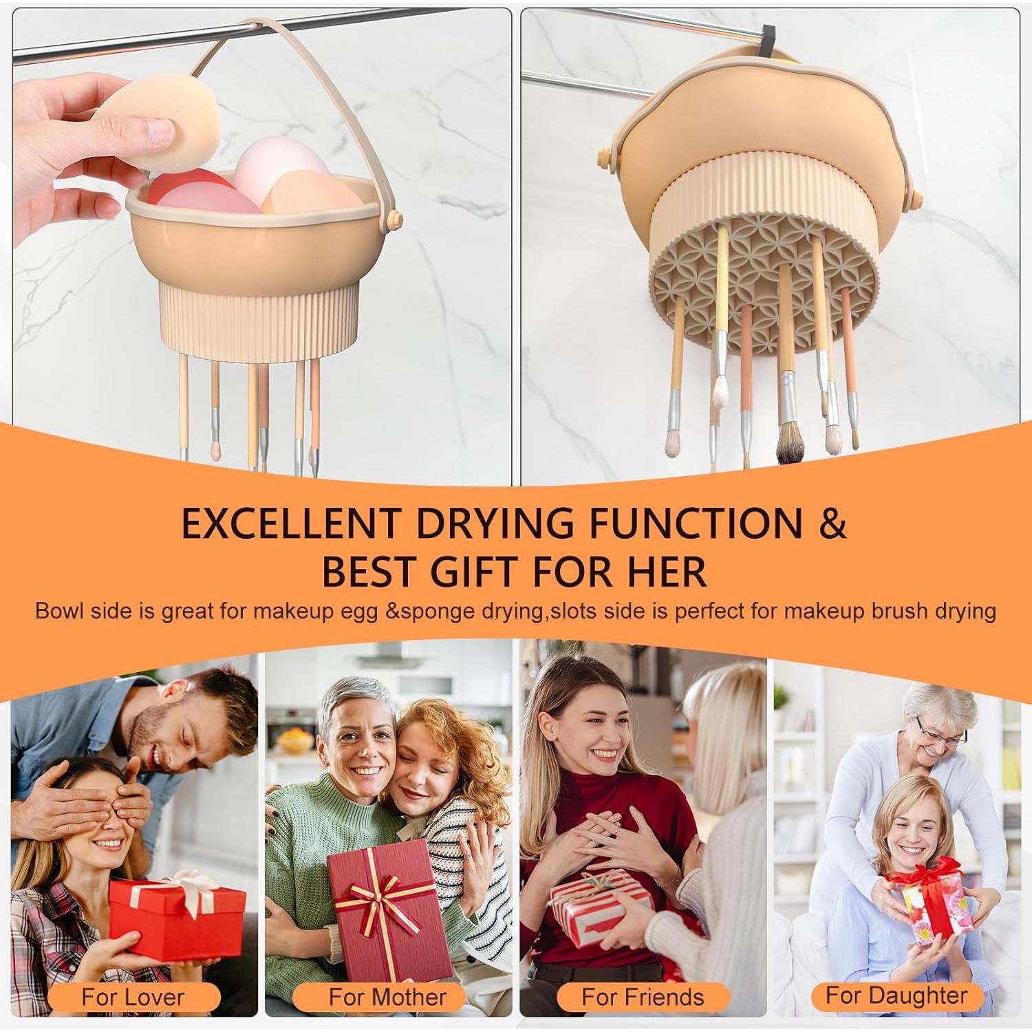 Alfombrilla Limpiadora de Brochas Senbowe 3 en 1 Rosa