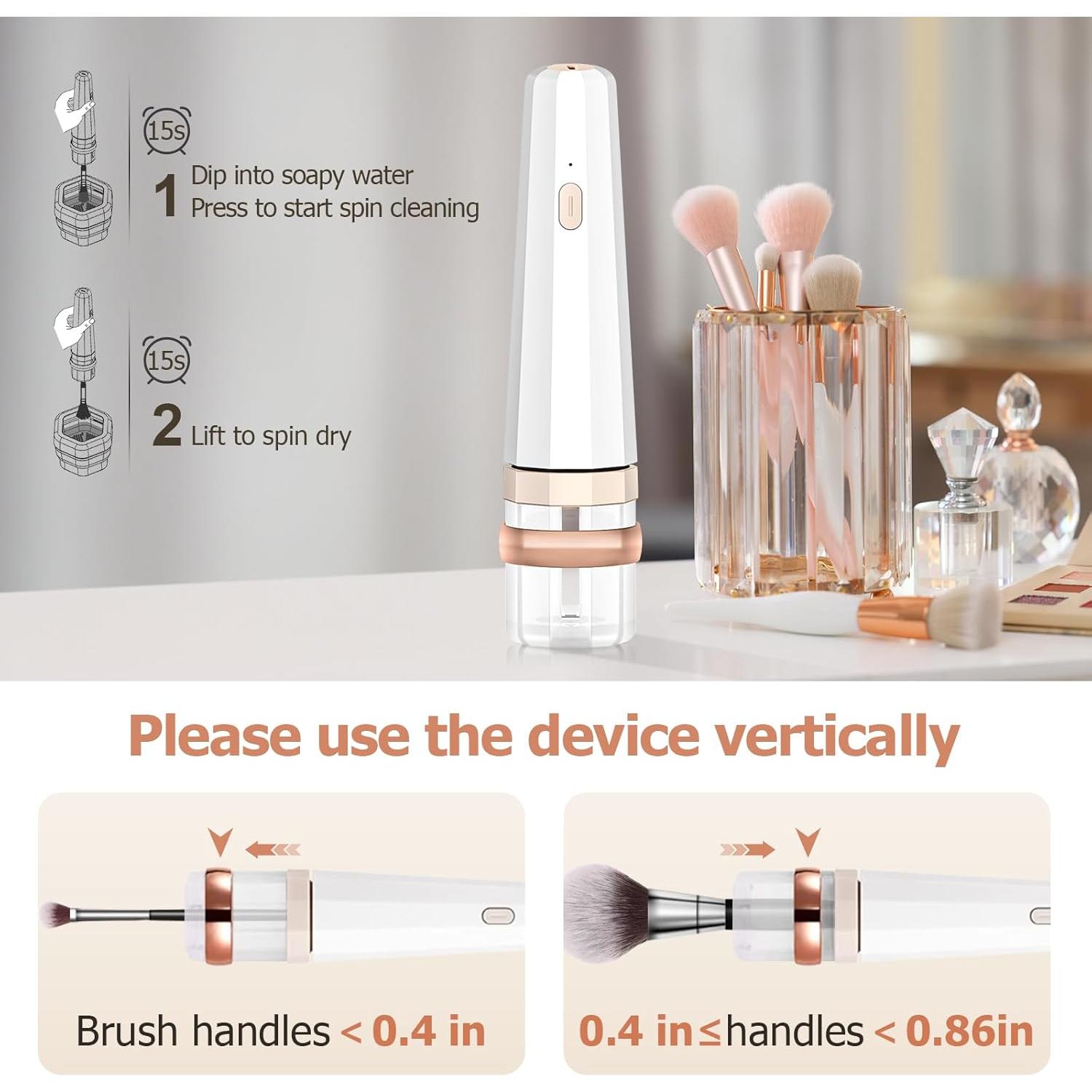 Limpiadora y Secadora de Brochas YLYYCC 3 en 1 Portátil