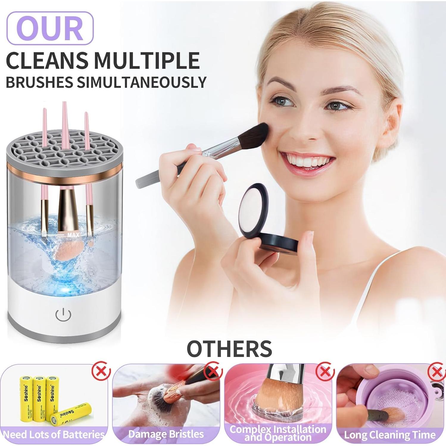 Limpiador Eléctrico de Brochas de Maquillaje Ruirgo - Compacto y Portátil