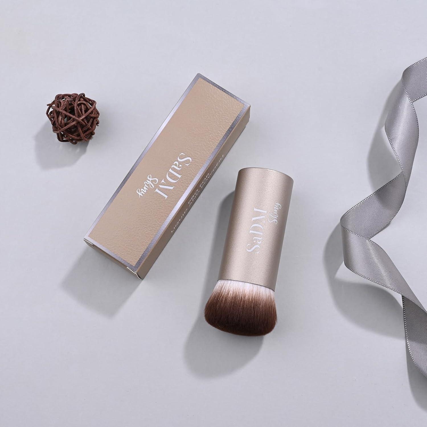 Brocha Kabuki Profesional SaDM Shiny - Difusora para Base y Polvo - Vegana