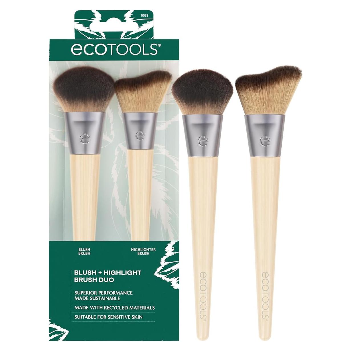 Dúo de Brochas EcoTools para Rubor e Iluminador - 2 Piezas