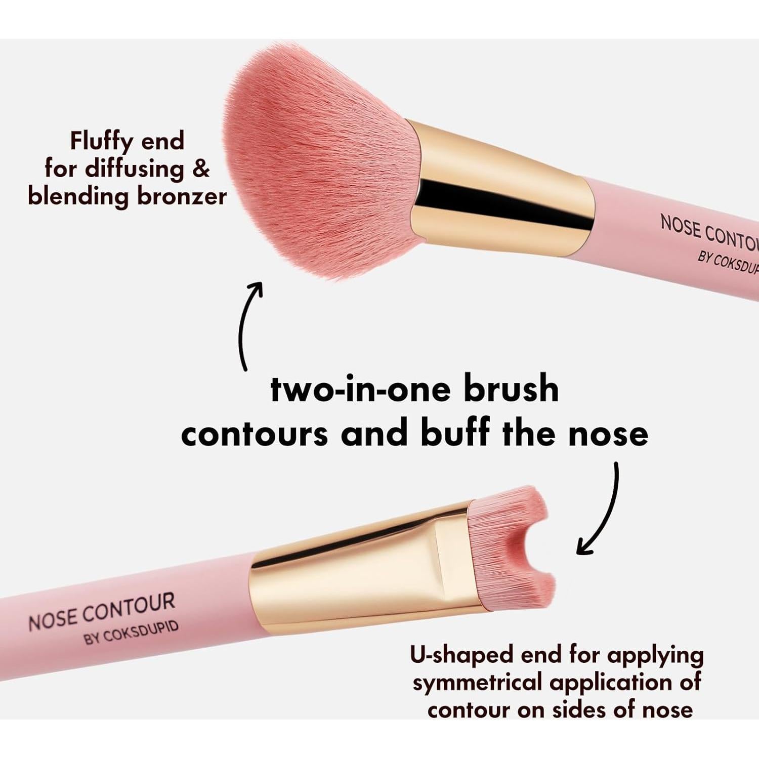 Brocha de Contorno de Nariz 2-en-1 Yuanxiang Rosa