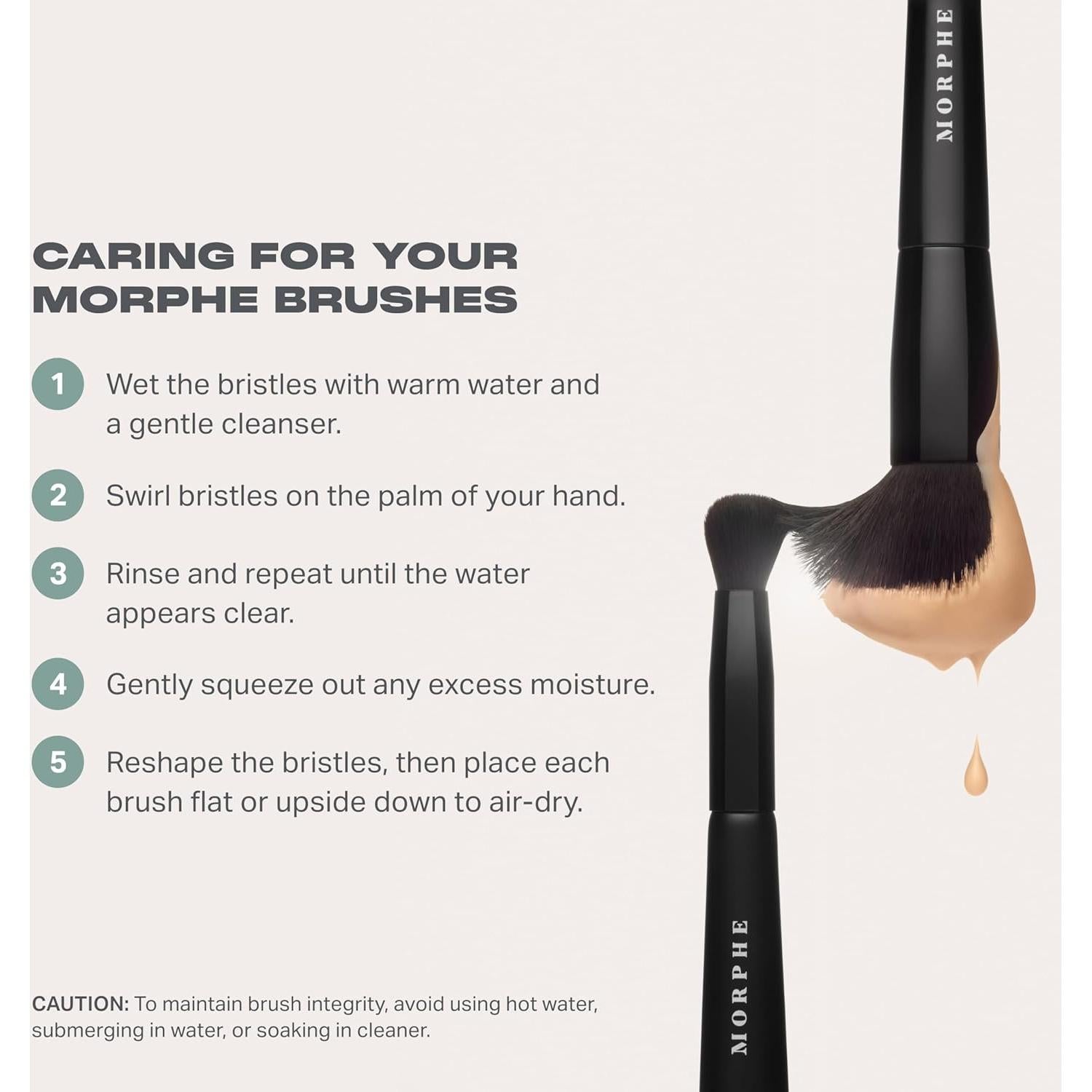 Brocha de Maquillaje Morphe V100 - Cabeza Plana 100% Vegana