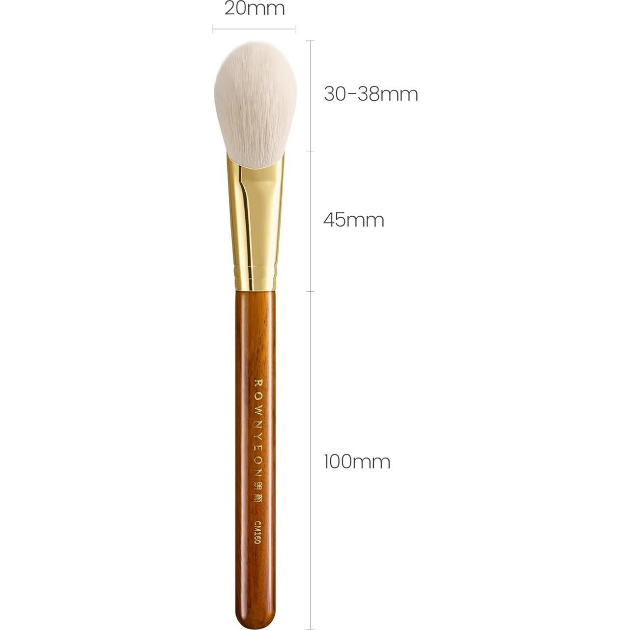 Brocha Angulada Blush ROWNYEON CM 160 - Cerdas Suaves y Mango de Bubinga