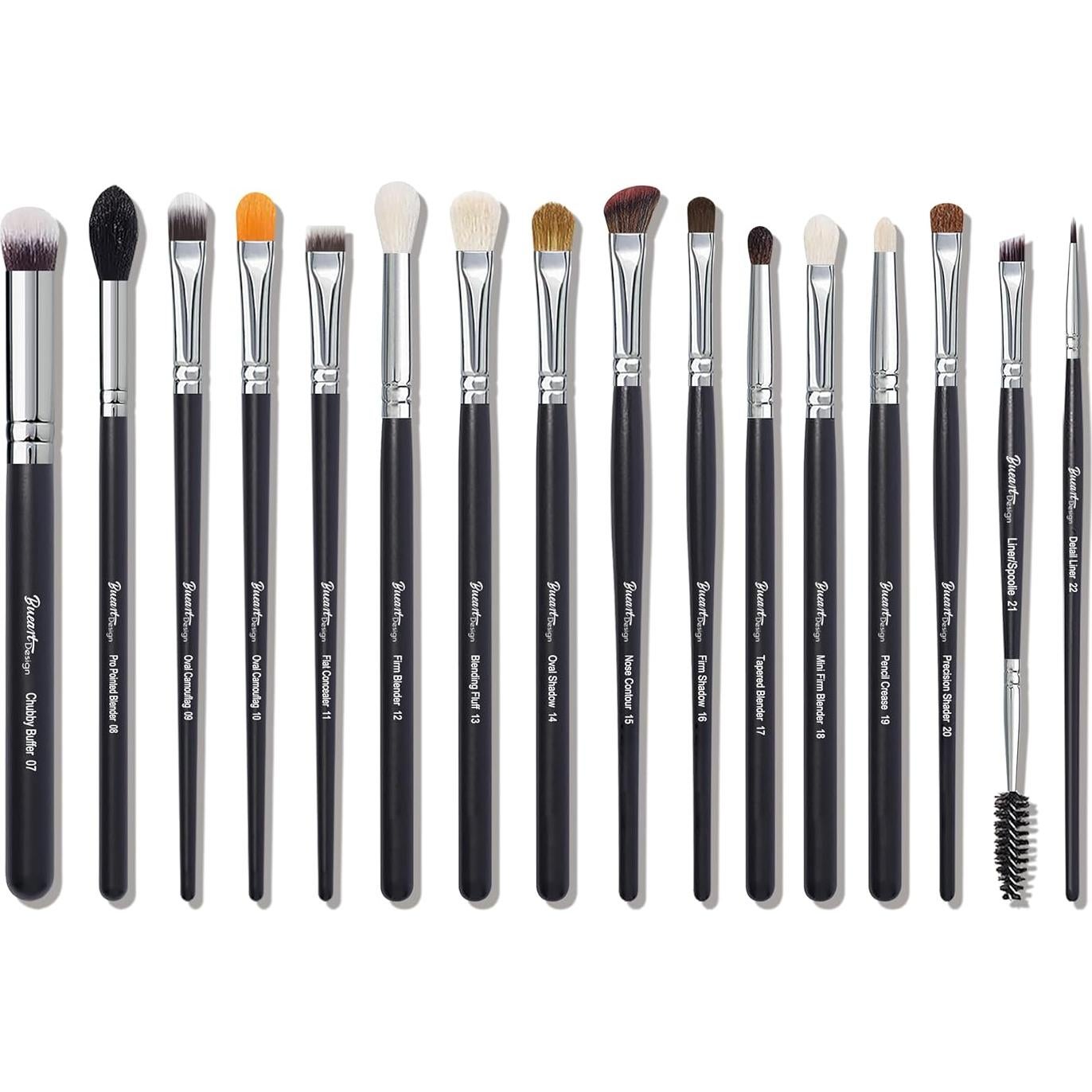 Conjunto de Brochas de Maquillaje para Ojos Bueart Design 16 Piezas