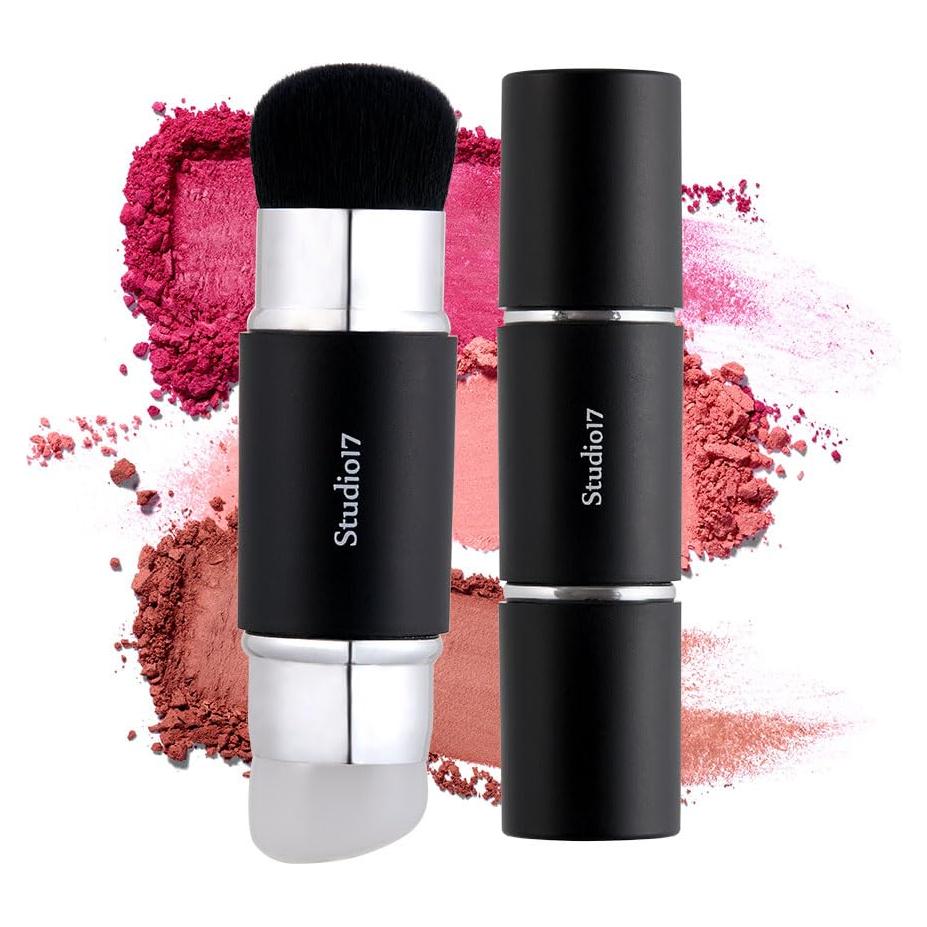 Brocha de Rubor Doble de Silicona Olive Young - Maquillaje Profesional