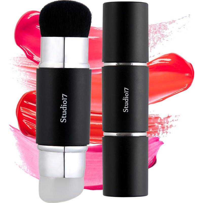 Brocha de Rubor Doble de Silicona Olive Young - Maquillaje Profesional