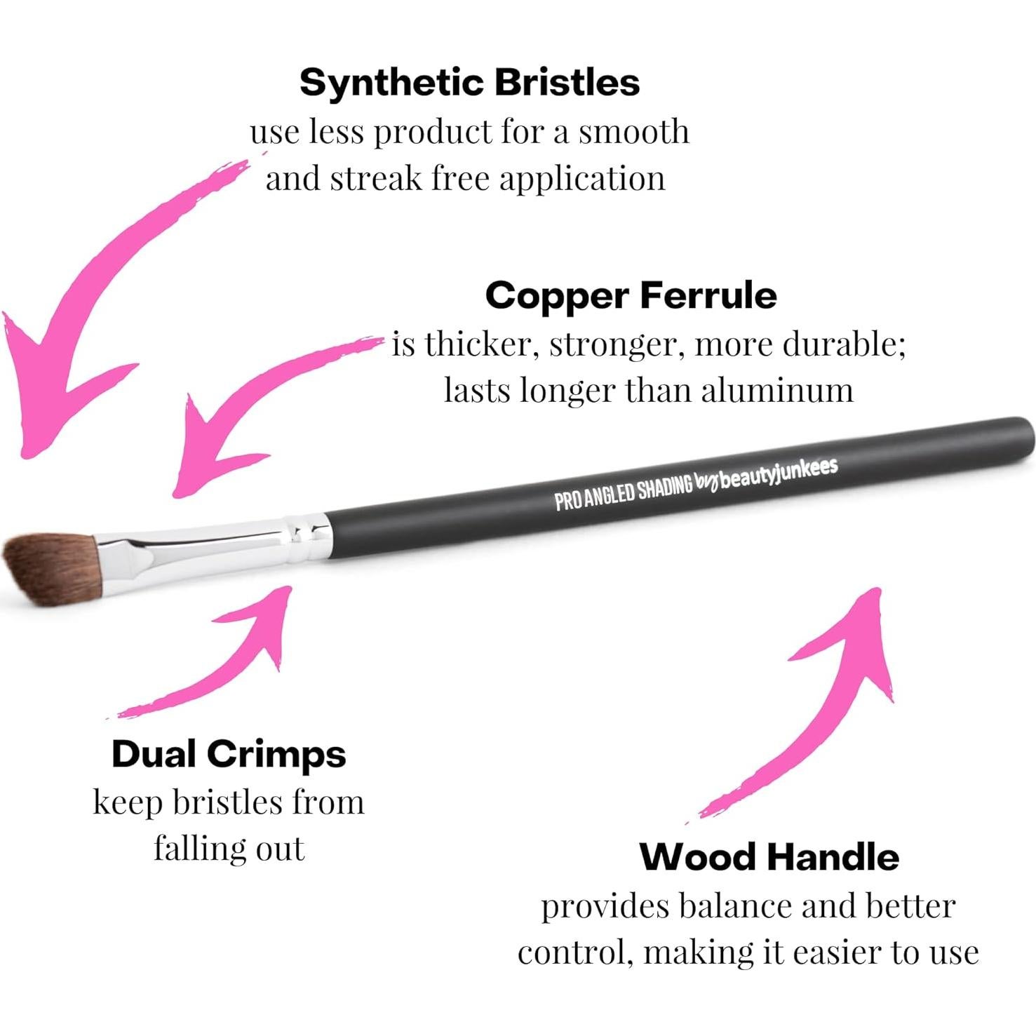 Brocha de Sombra de Ojos Angulada Beauty Junkees - Multiusos