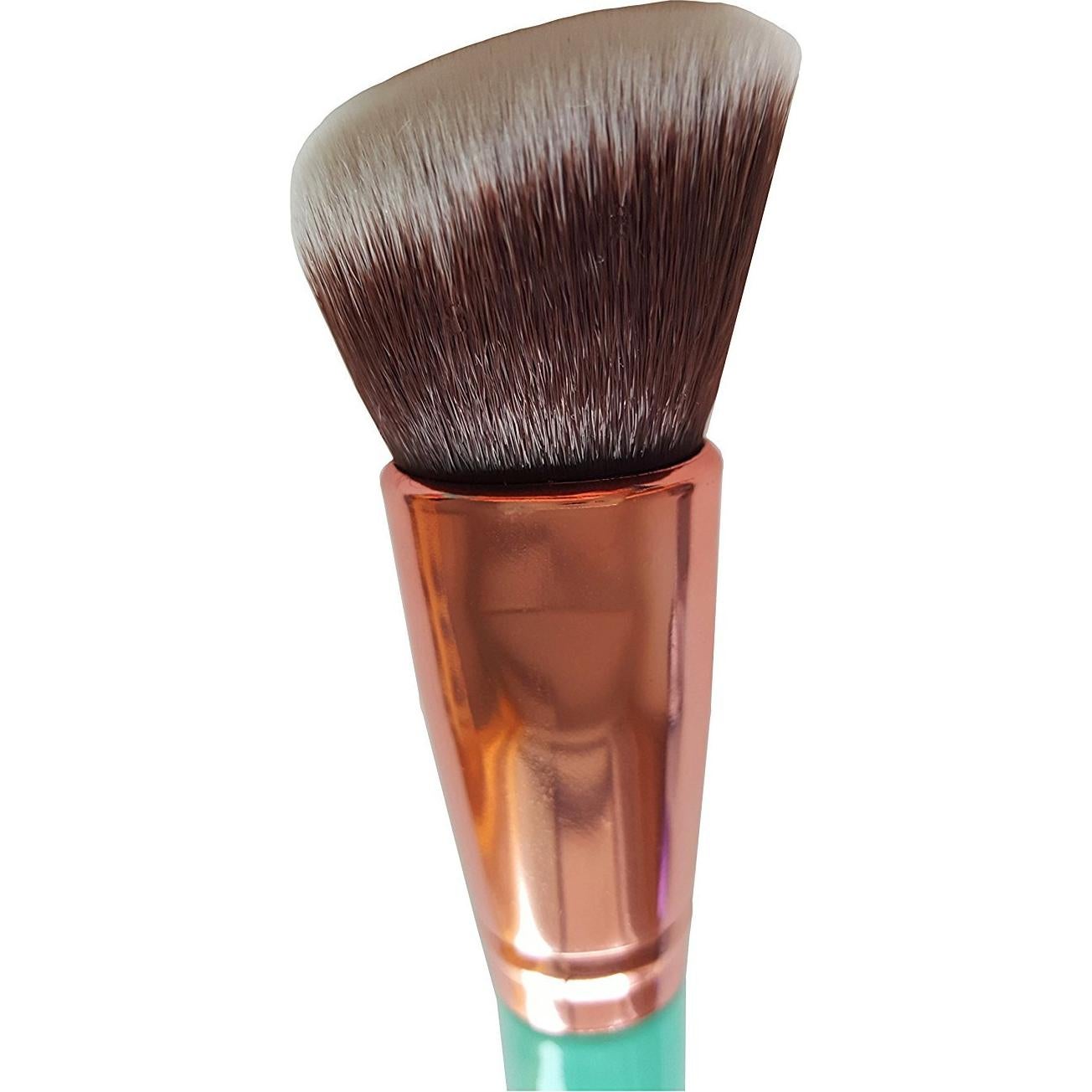 Brocha Kabuki Angulada Mypreface Rosa Dorada - Maquillaje Profesional