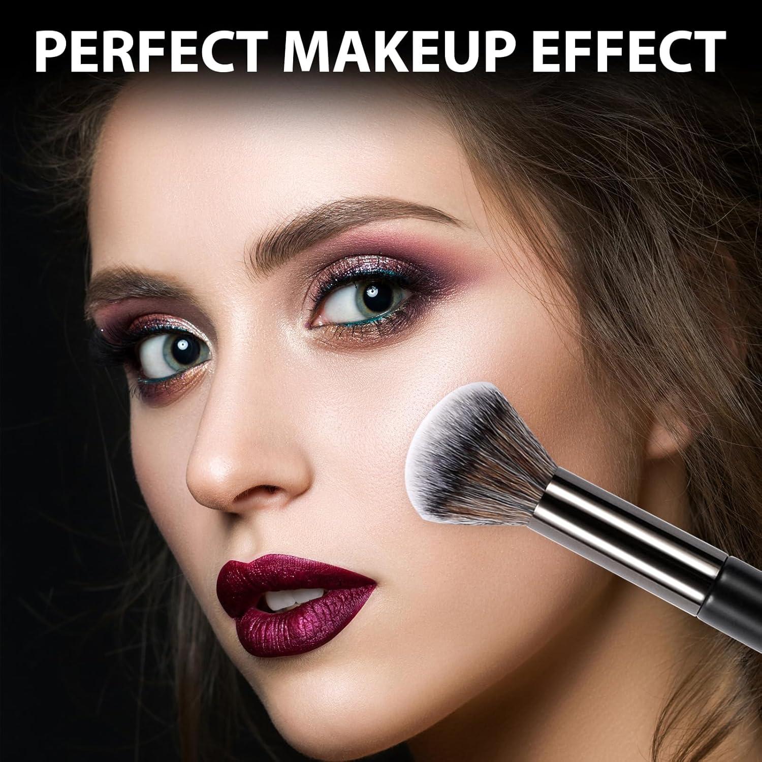 Brocha de Contorno de Nariz 2 en 1 - Cerdas Premium para Maquillaje