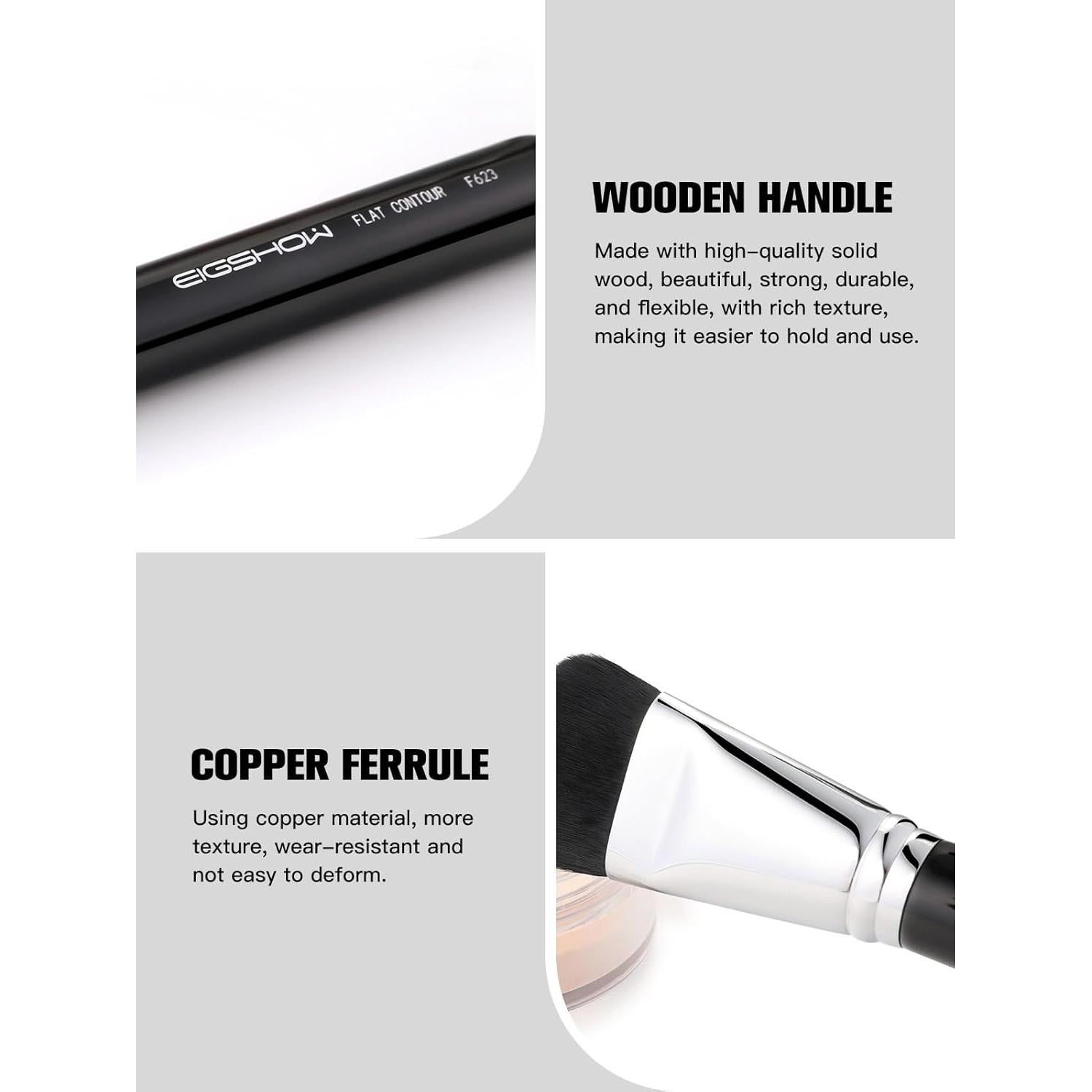 Brocha de Contorno EigshowBeauty Plana Sintética 17.78cm