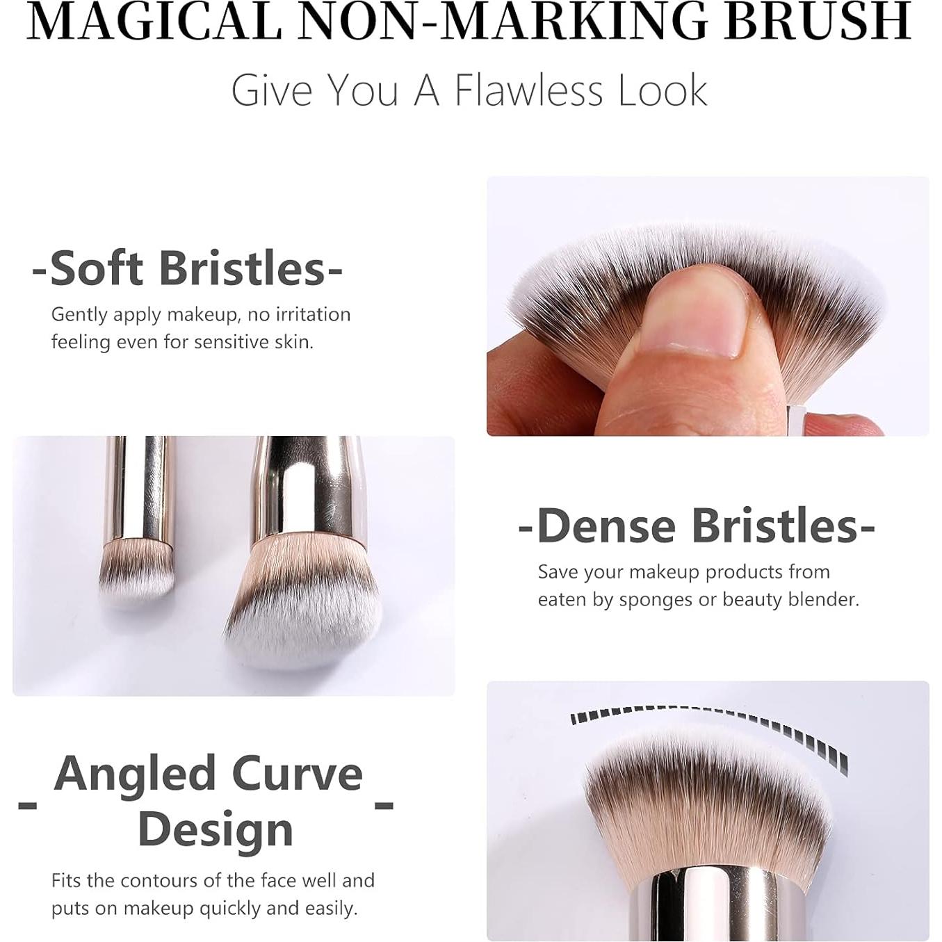 Set de Brochas de Maquillaje Kugge - 2PCS Base y Corrector