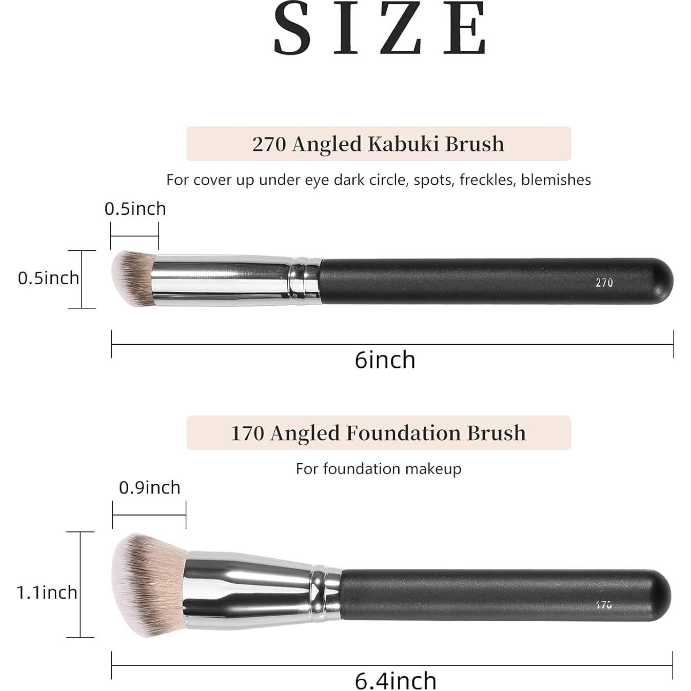 Set de Brochas de Maquillaje Kugge - 2PCS Base y Corrector