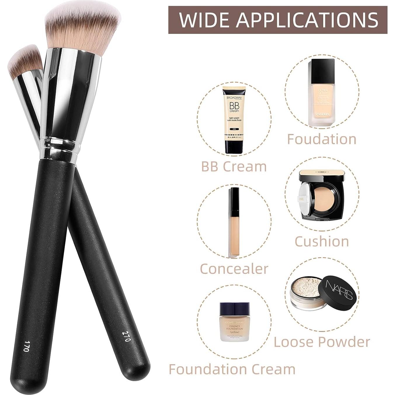 Set de Brochas de Maquillaje Kugge - 2PCS Base y Corrector