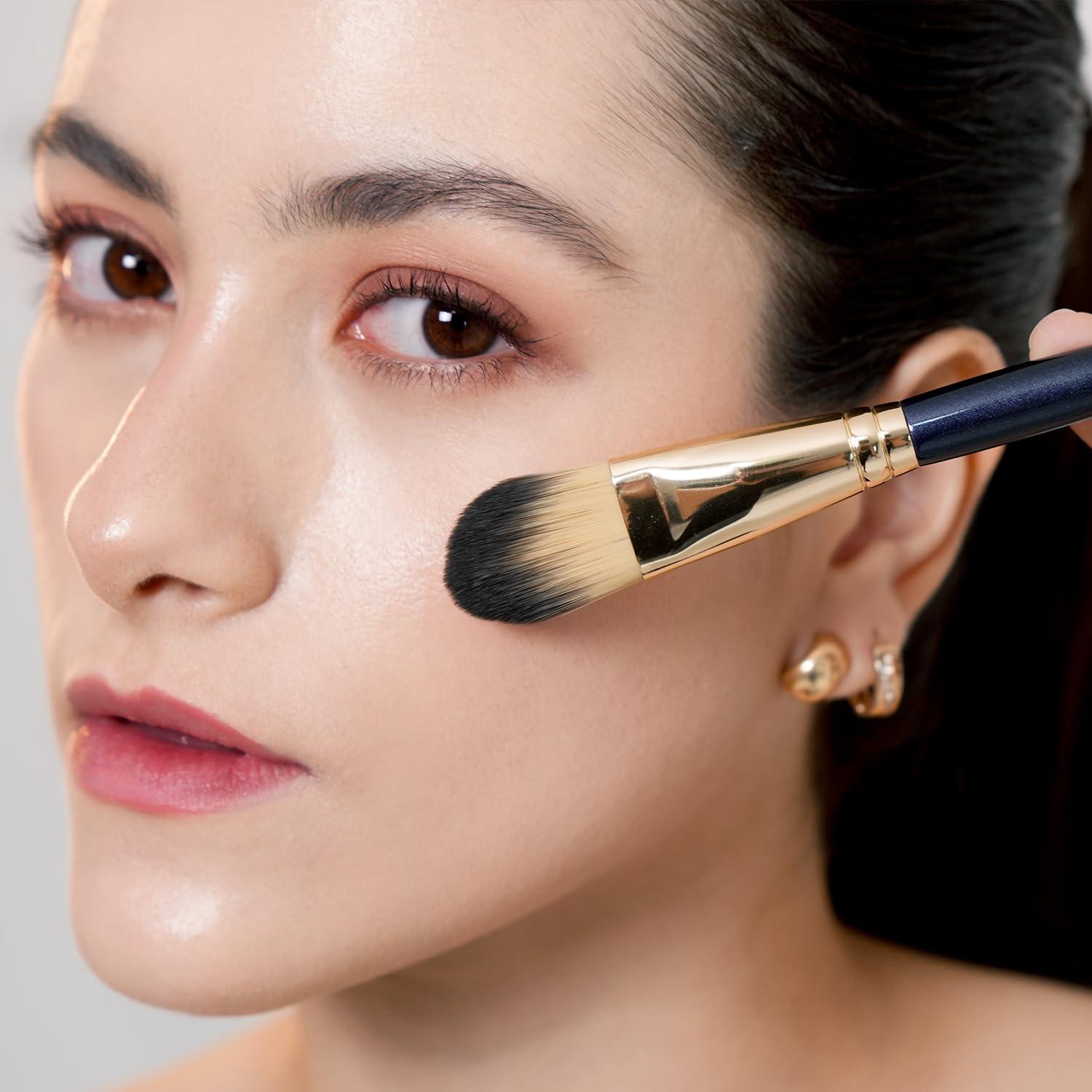 Conjunto de Brochas de Maquillaje BEILI - 2 Piezas para Base Líquida y Corrector