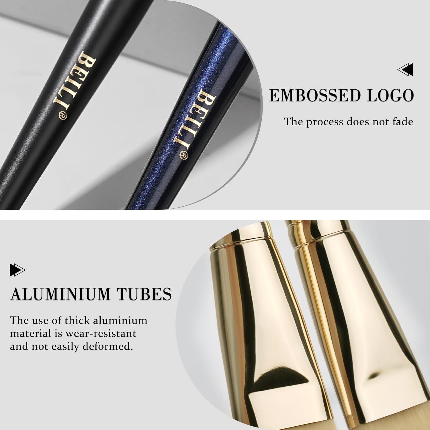 Conjunto de Brochas de Maquillaje BEILI - 2 Piezas para Base Líquida y Corrector