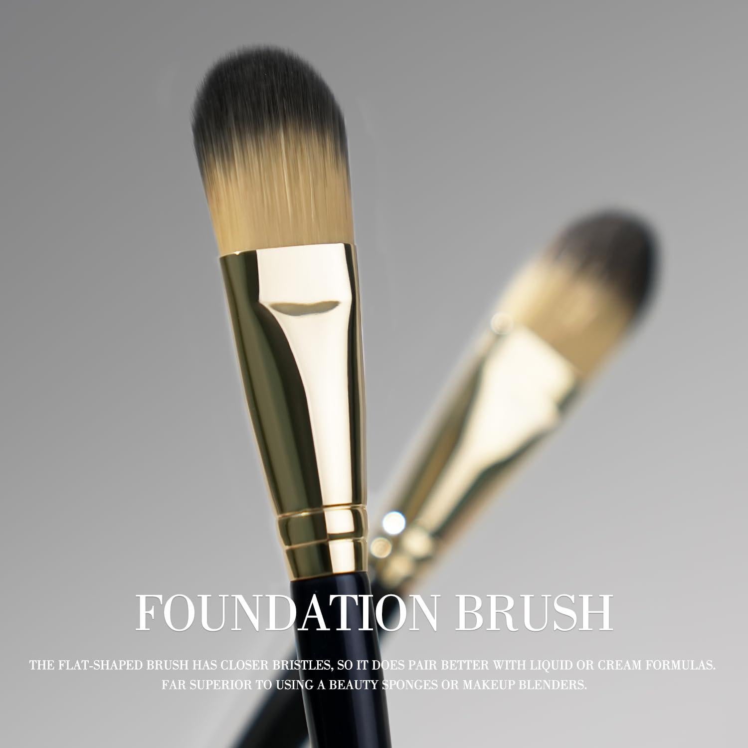 Conjunto de Brochas de Maquillaje BEILI - 2 Piezas para Base Líquida y Corrector