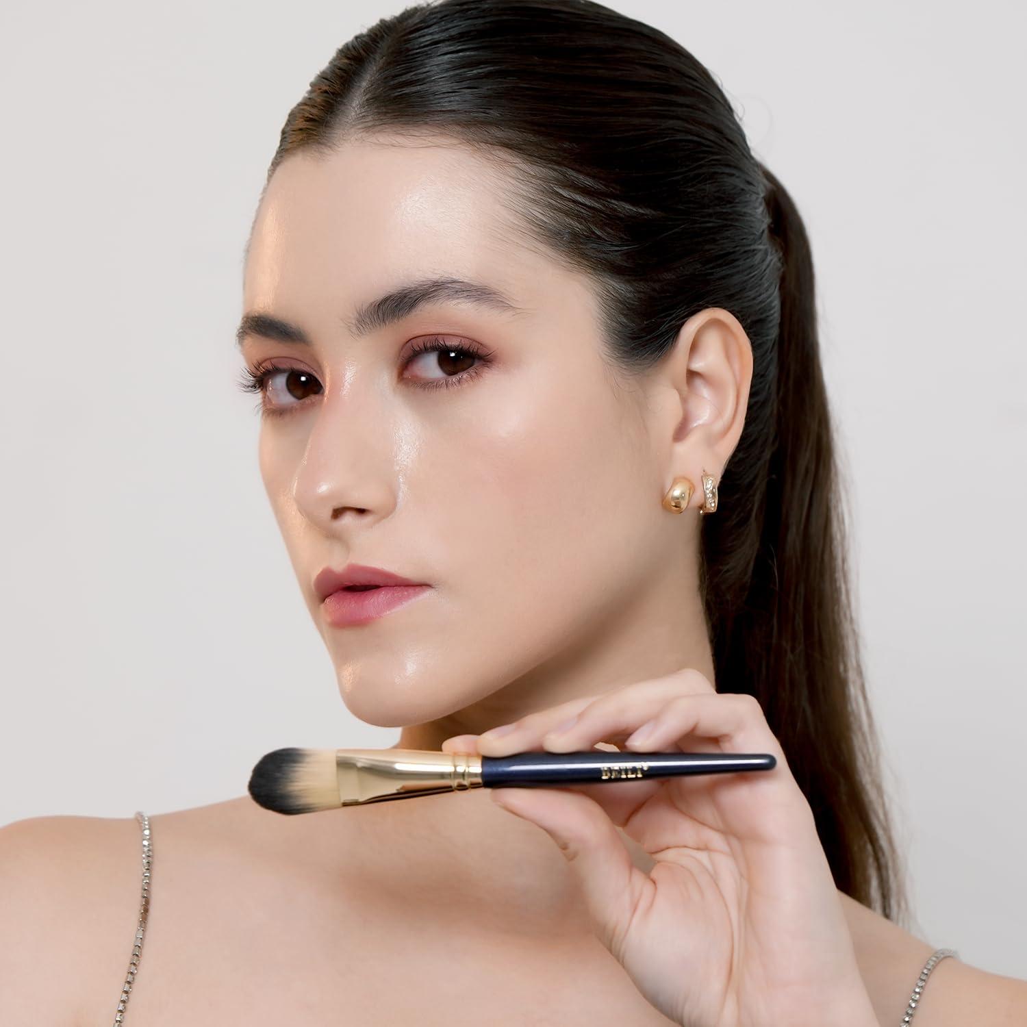 Conjunto de Brochas de Maquillaje BEILI - 2 Piezas para Base Líquida y Corrector