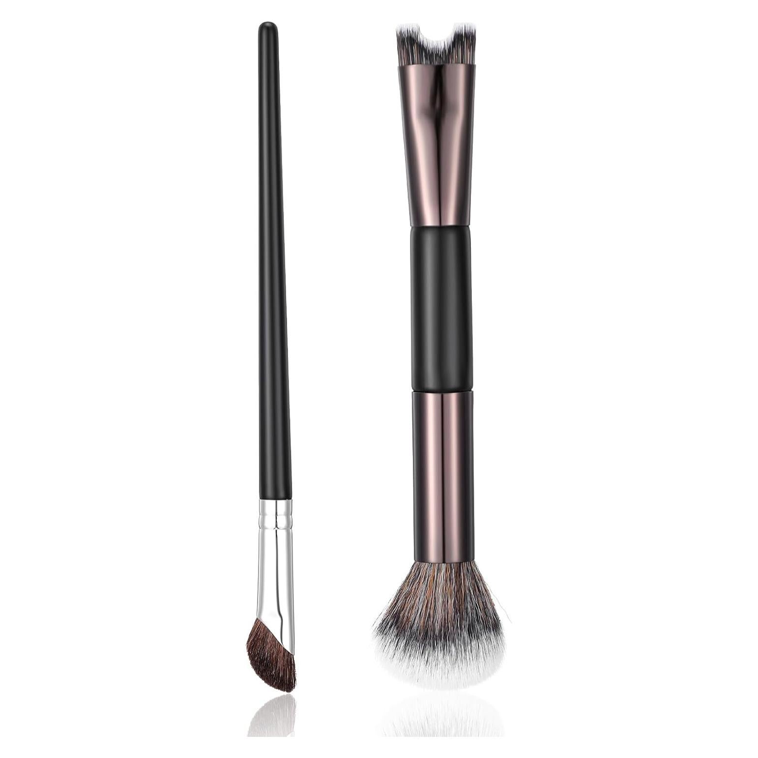 Brochas de Maquillaje Doble Cabeza GEEHUA para Contorno de Nariz