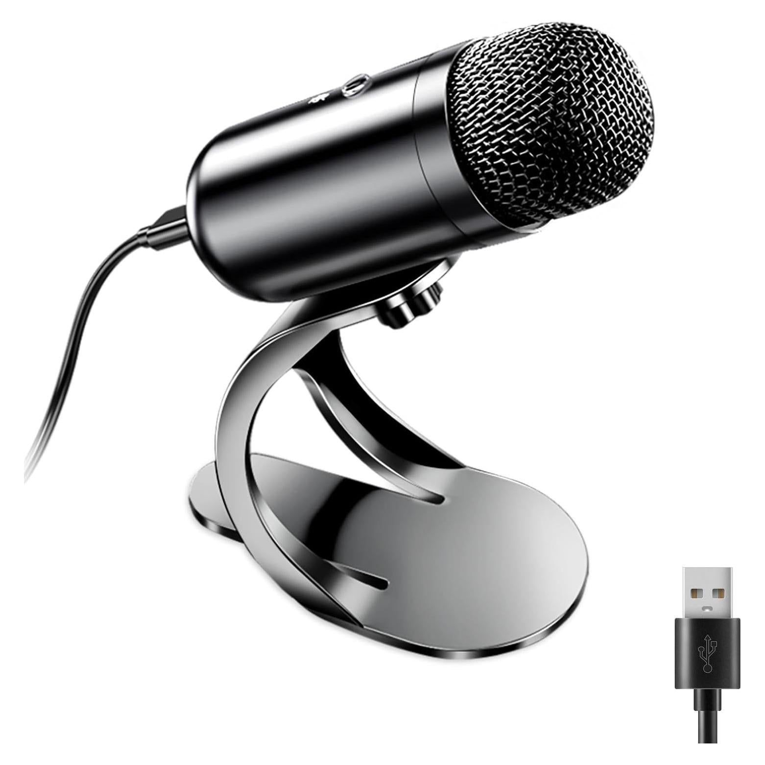 Micrófono USB LiANGSTAR K6 para PC y Laptop, Omnidireccional