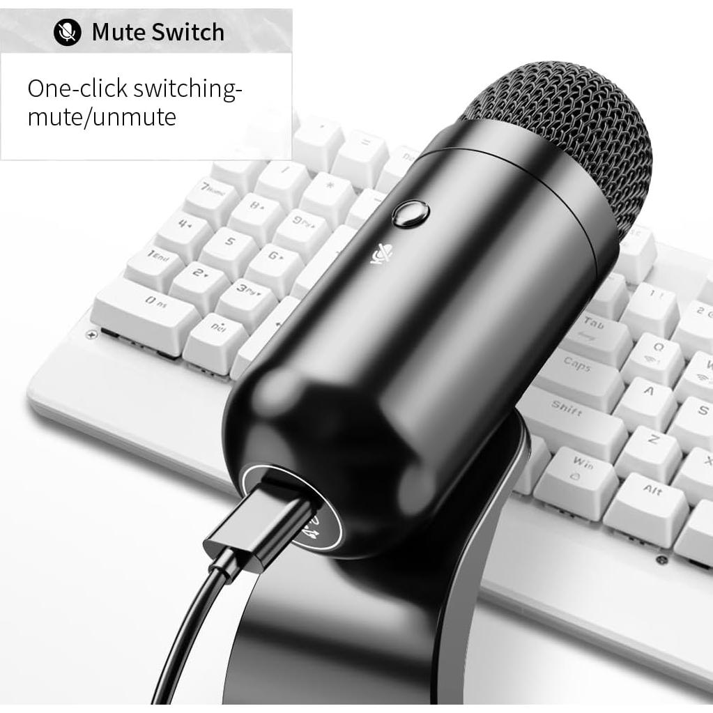 Micrófono USB LiANGSTAR K6 para PC y Laptop, Omnidireccional