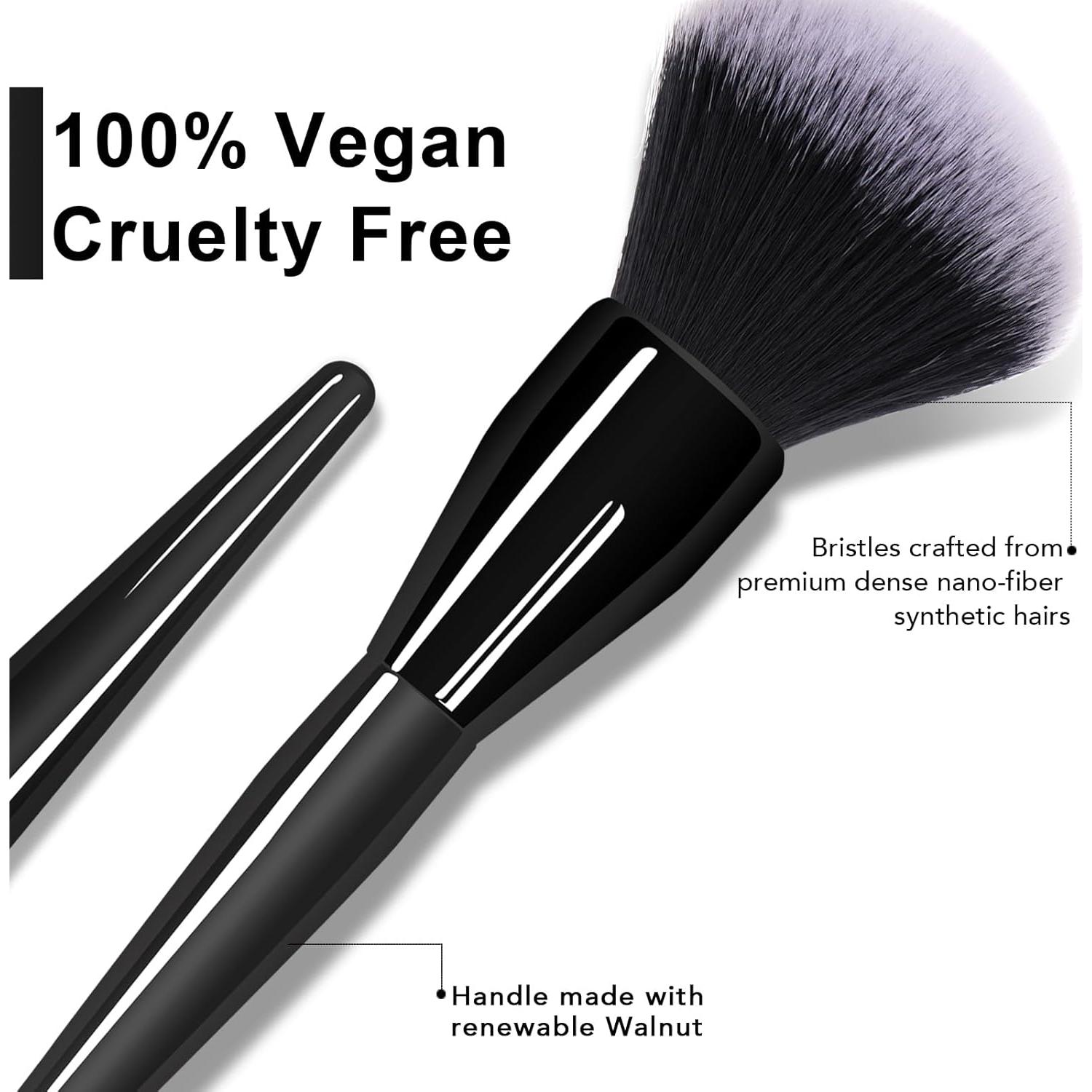 Brocha de Polvo Grande DPOLLA - Maquillaje Profesional Vegana