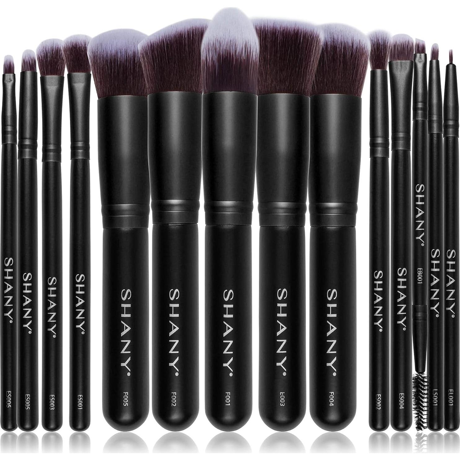 Set de 14 Pinceles de Maquillaje SHANY Bombshell Negra