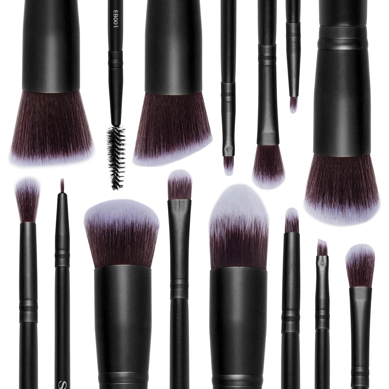 Set de 14 Pinceles de Maquillaje SHANY Bombshell Negra