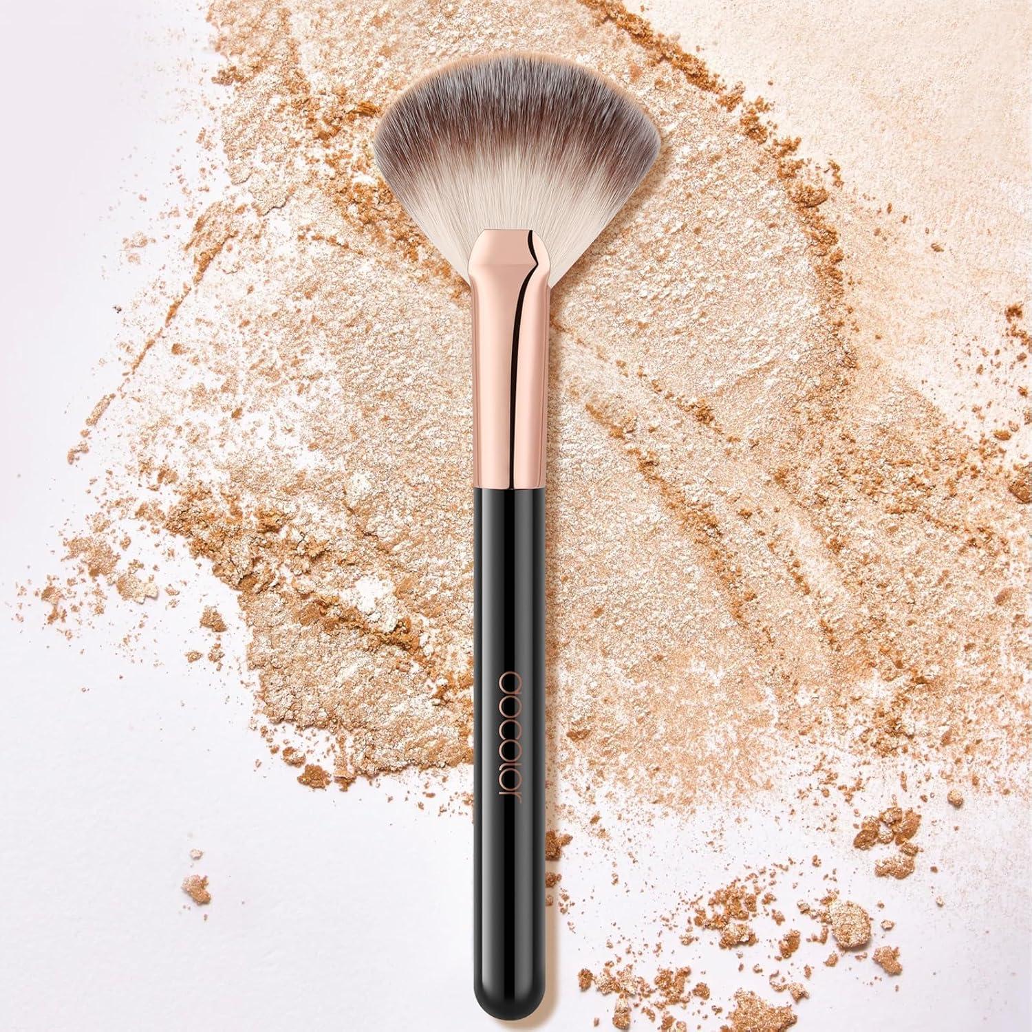 Brocha de Abanico Docolor Profesional para Maquillaje