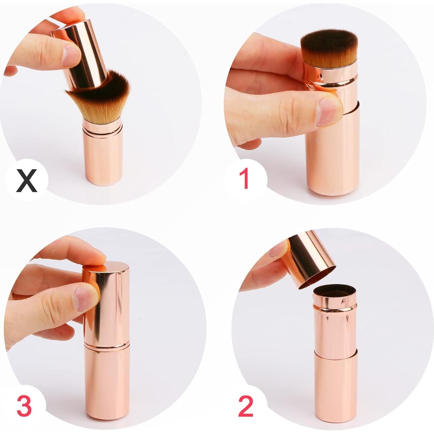 Brocha de Maquillaje Retráctil UNIMEIX Kabuki para Protector Solar