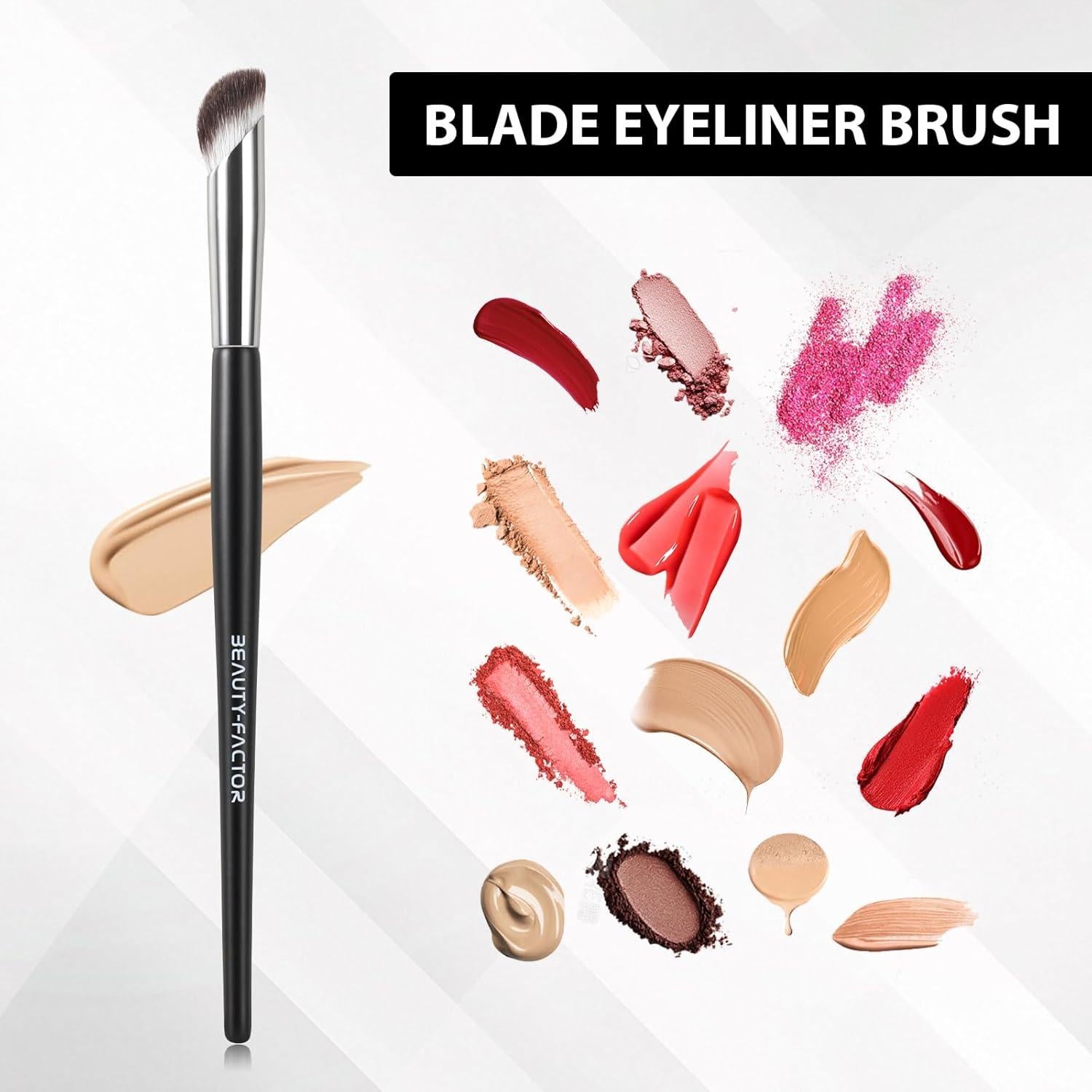 Brocha Corrector Angulada BeautyFactor - Cerdas Sintéticas Suaves