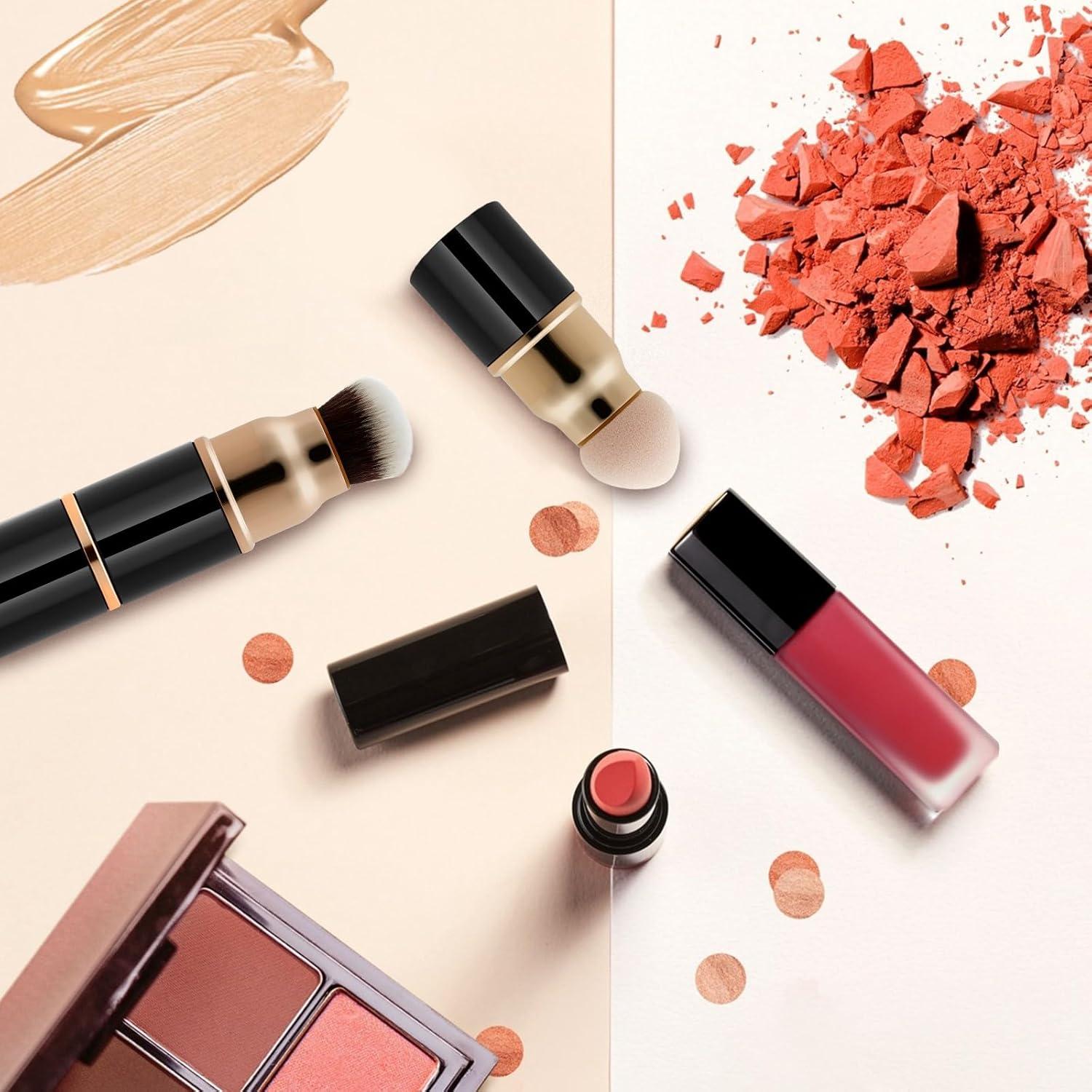 Set de Brochas de Maquillaje 3 en 1 Queen Scepter Kabuki Viaje