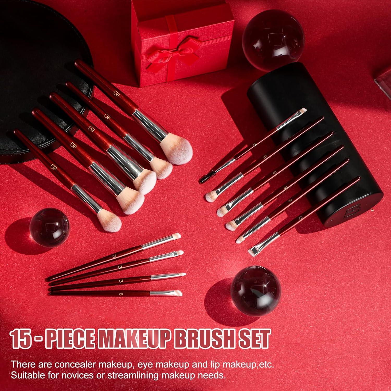 Conjunto de Brochas de Maquillaje BS-MALL 14 Piezas Sintéticas